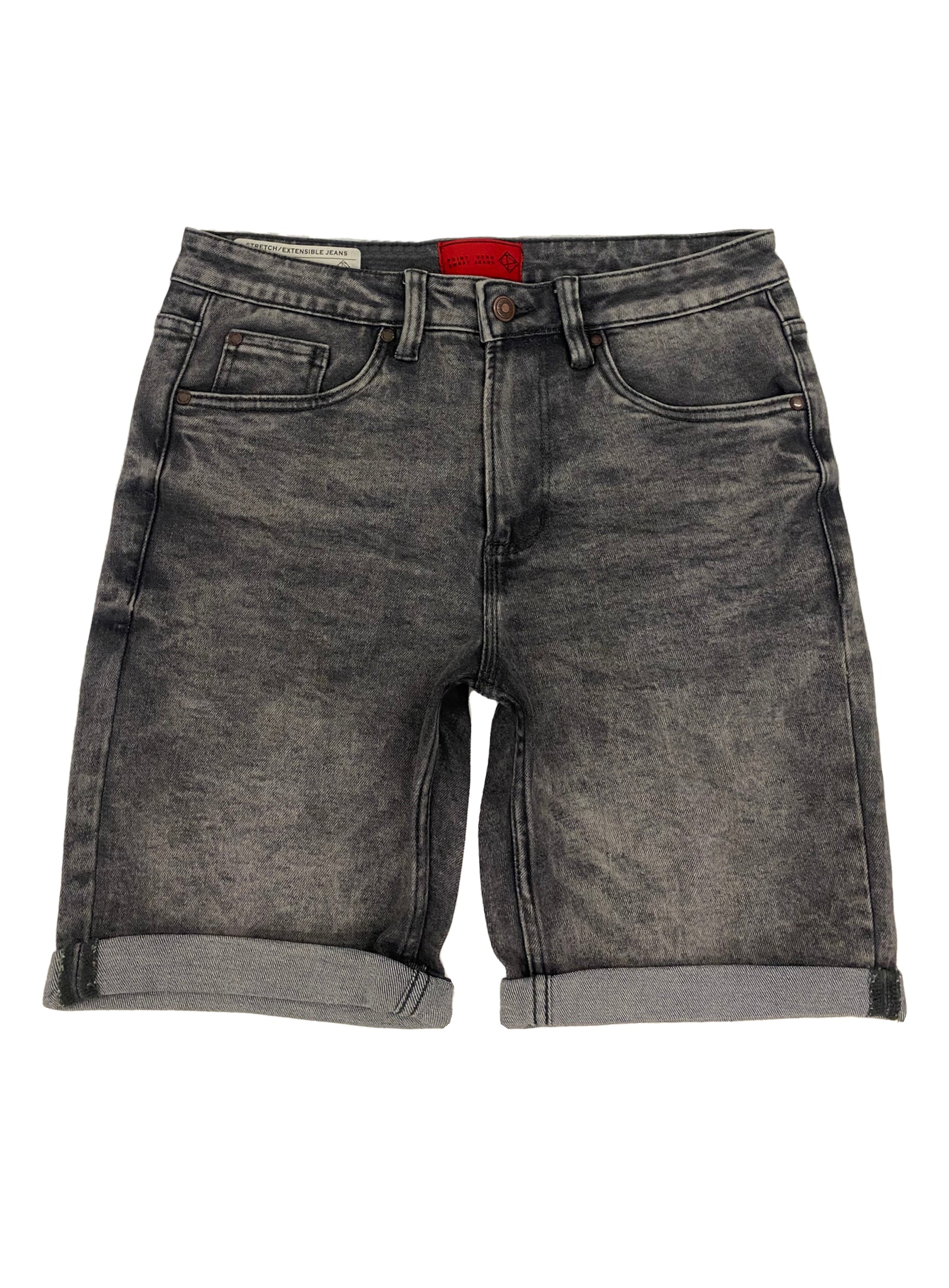 Patched on sale denim shorts