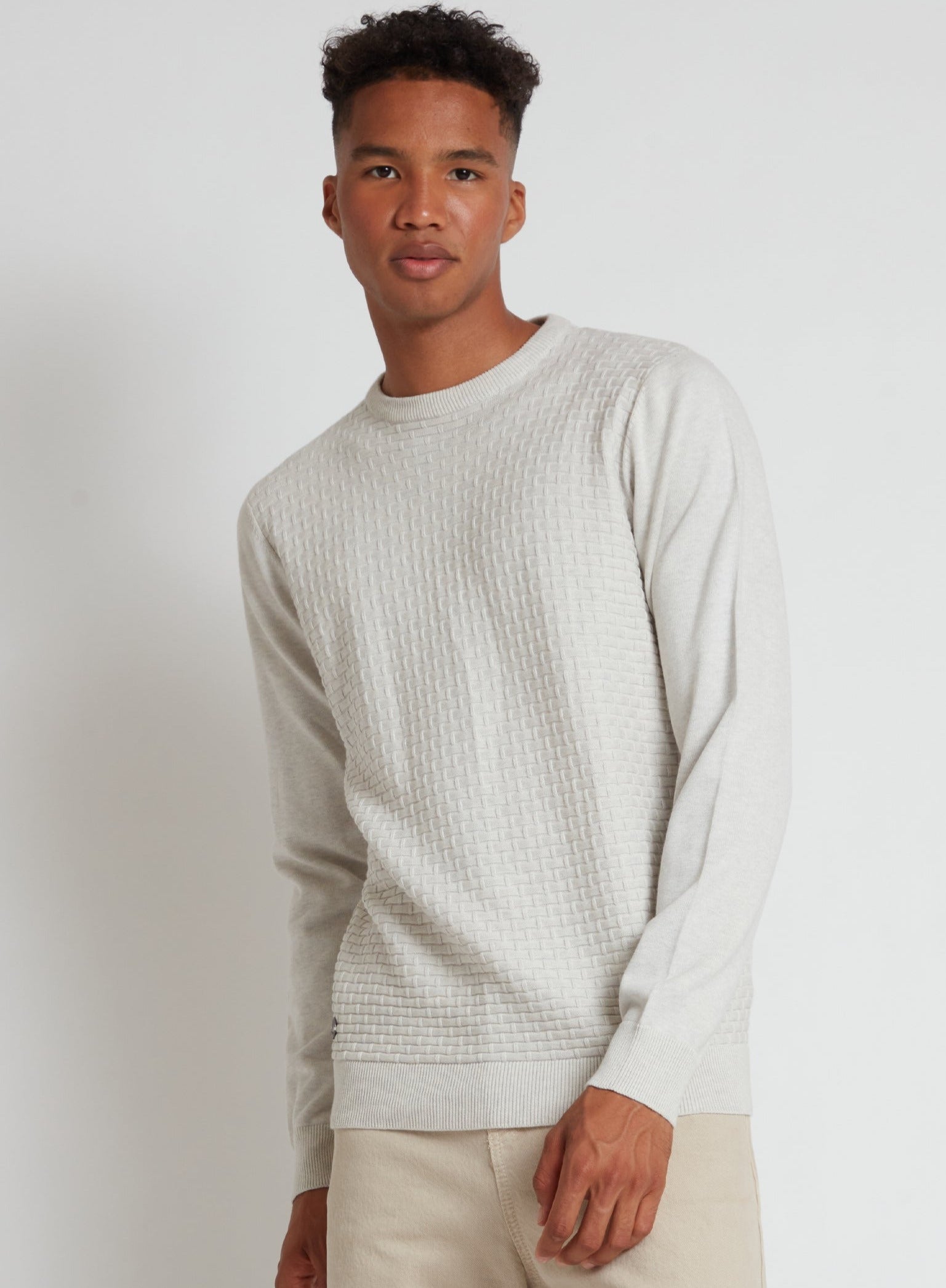 SWEN | Cotton crewneck fine gauge sweater – Point Zero