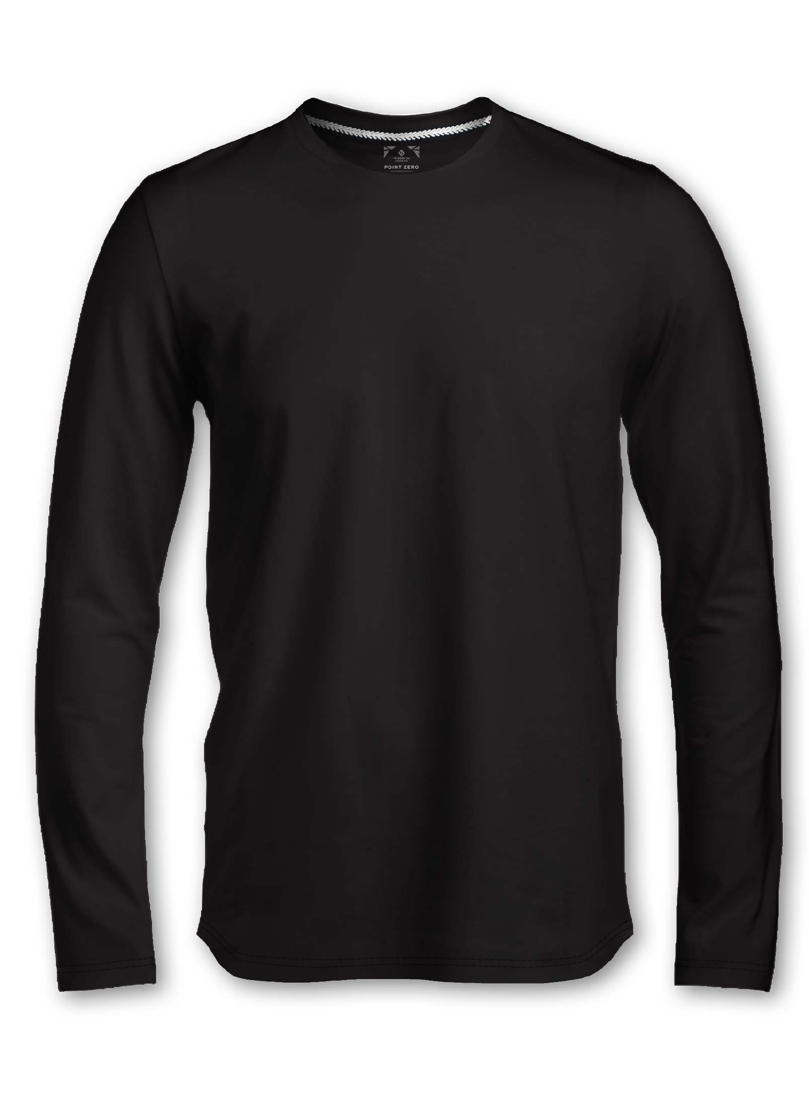 KEL  Long sleeve basic cotton crewneck T-shirt – Point Zero