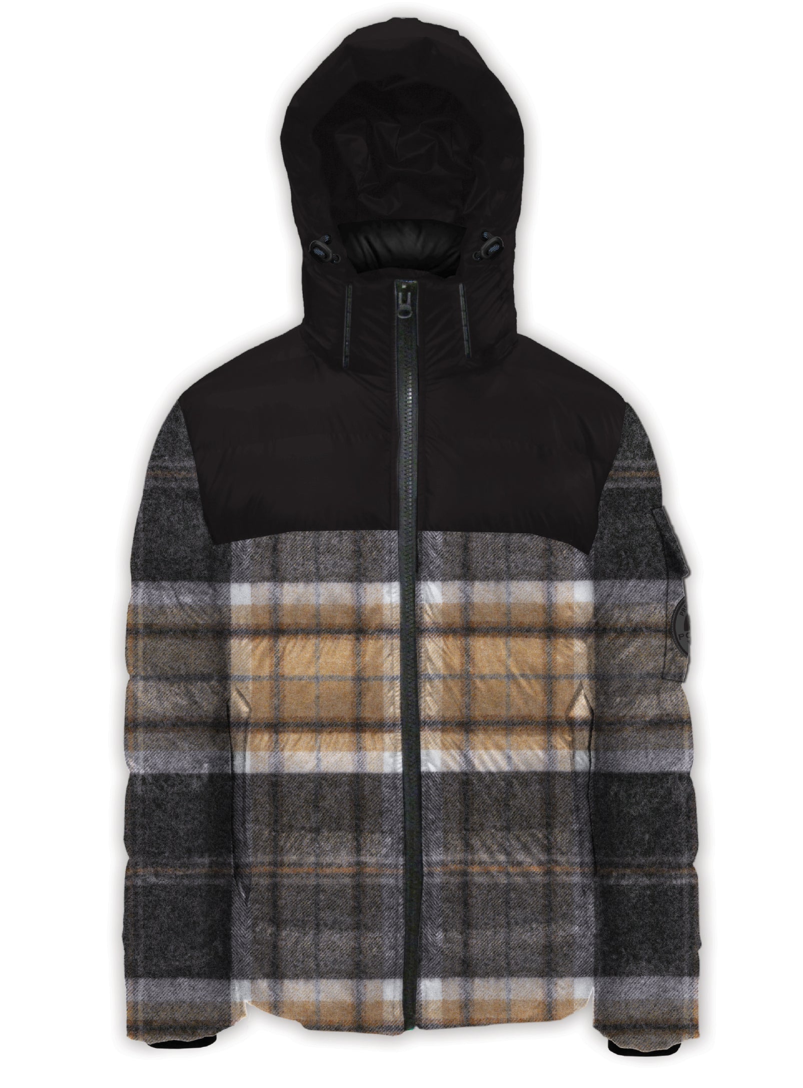 COURCHEVEL | Puffer Cashmere-Touch Printed Check