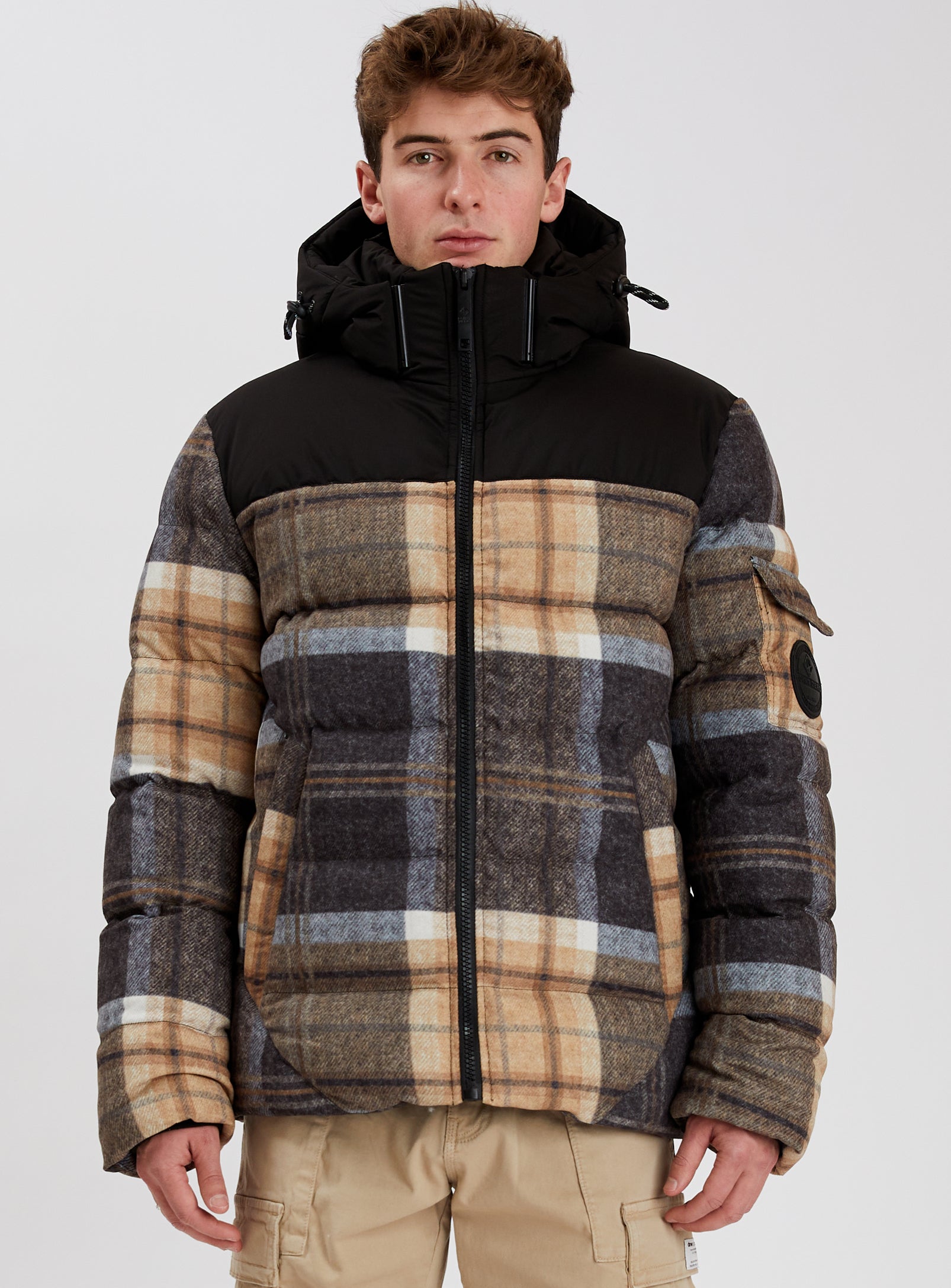 COURCHEVEL | Cashmere-Touch Plaid Printed Jacket