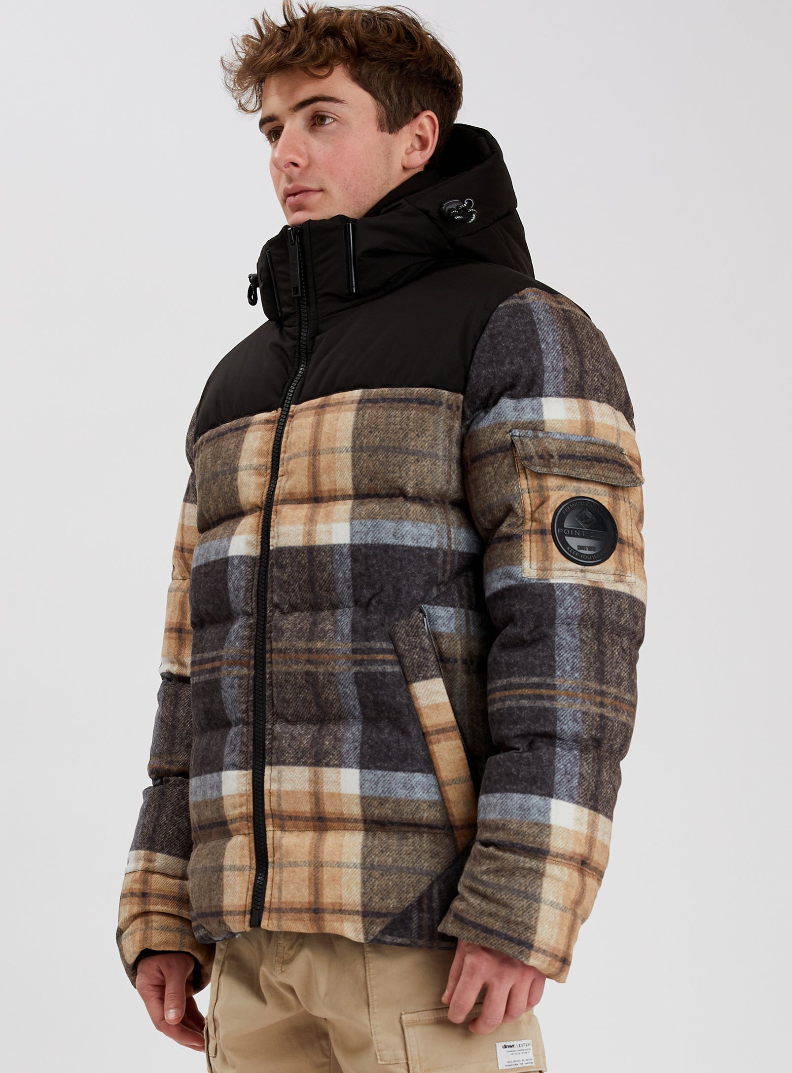 COURCHEVEL | Cashmere-Touch Plaid Printed Jacket