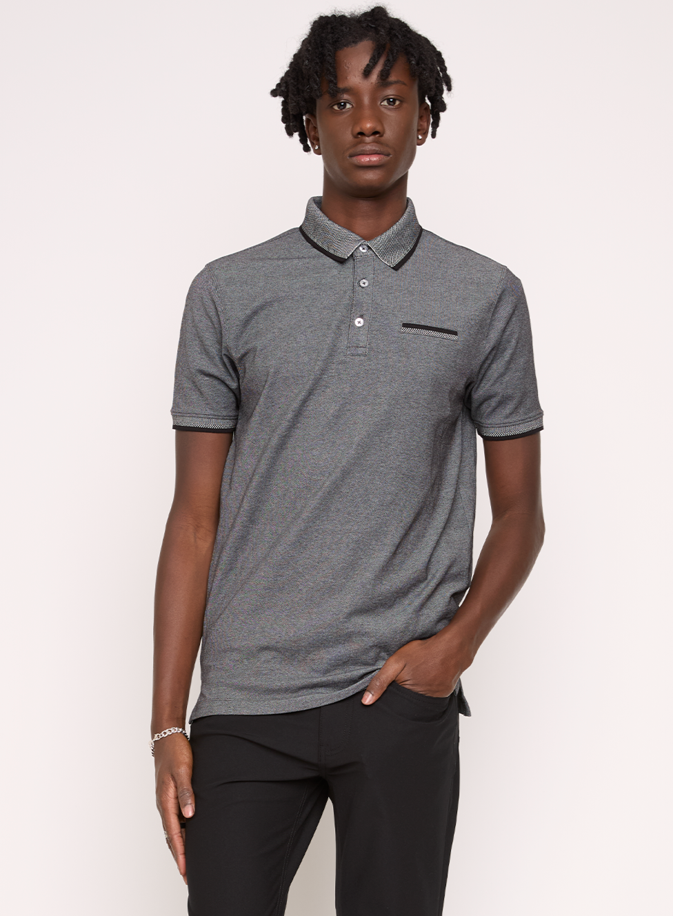 KREG| Pique Polo two tone with chest pocket