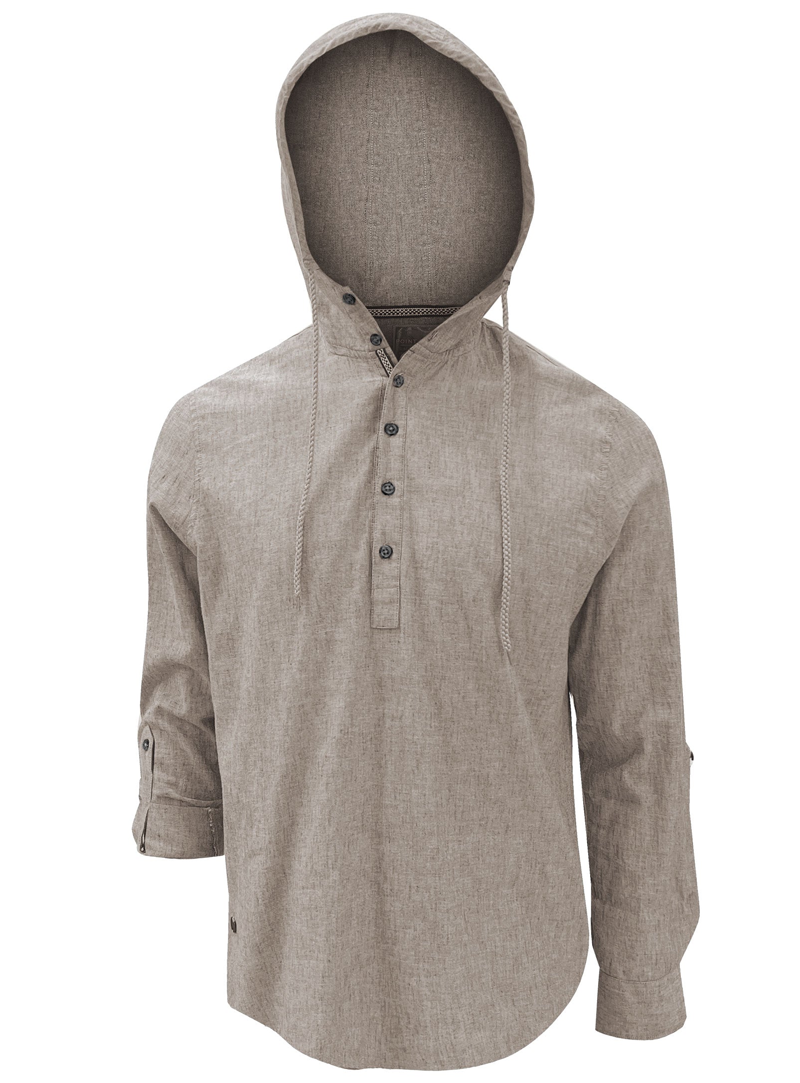 JOEY | Hooded pop over linen cotton shirt