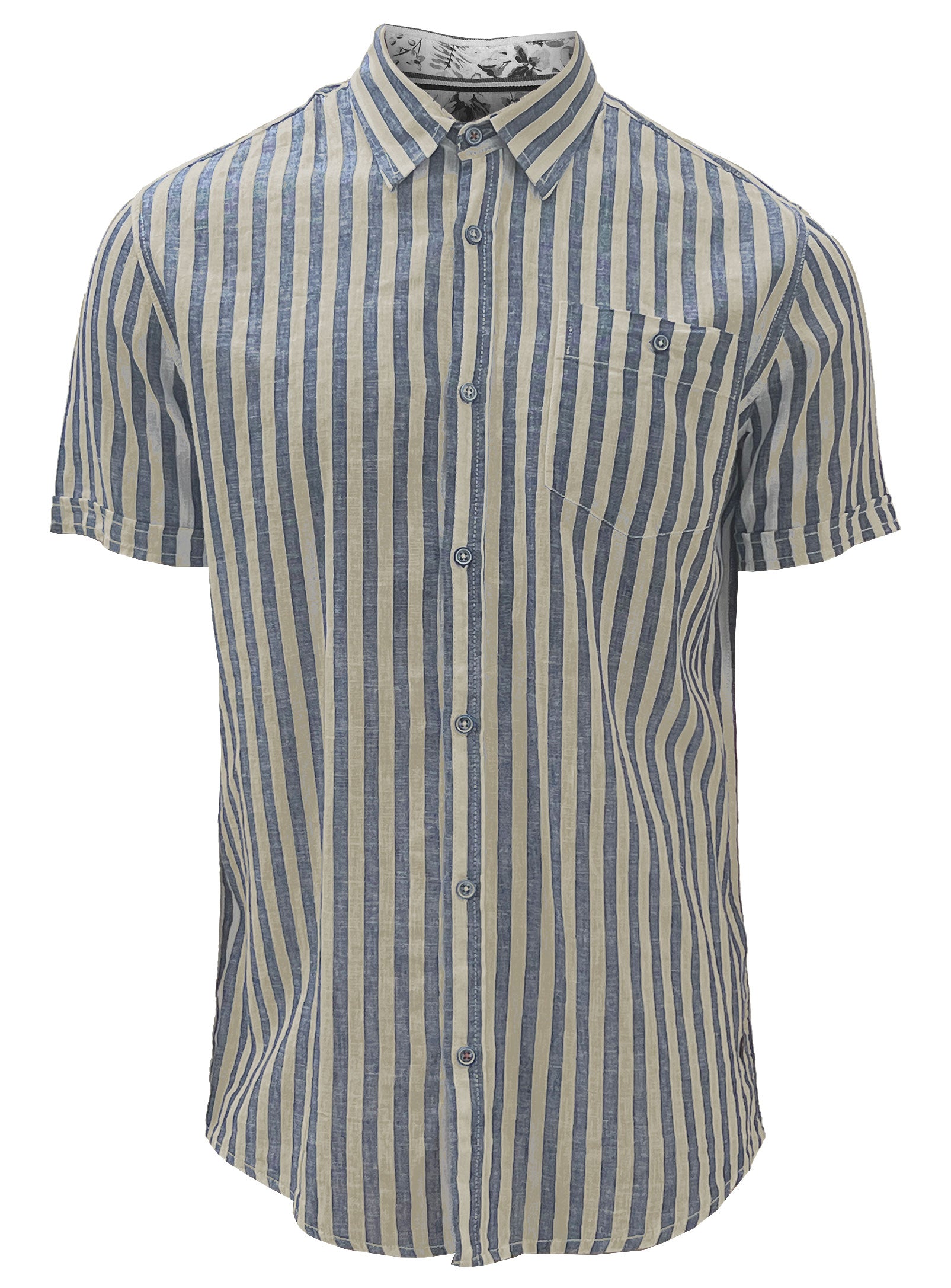 LUCAS|Linen Cotton stripe shirt