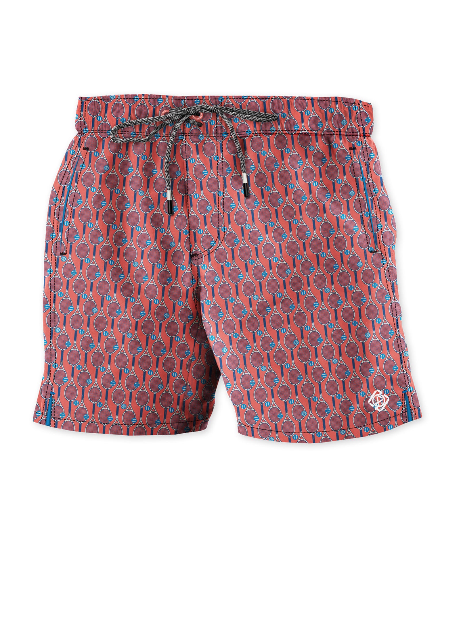 ATALO |Tennis racket print Swim shorts