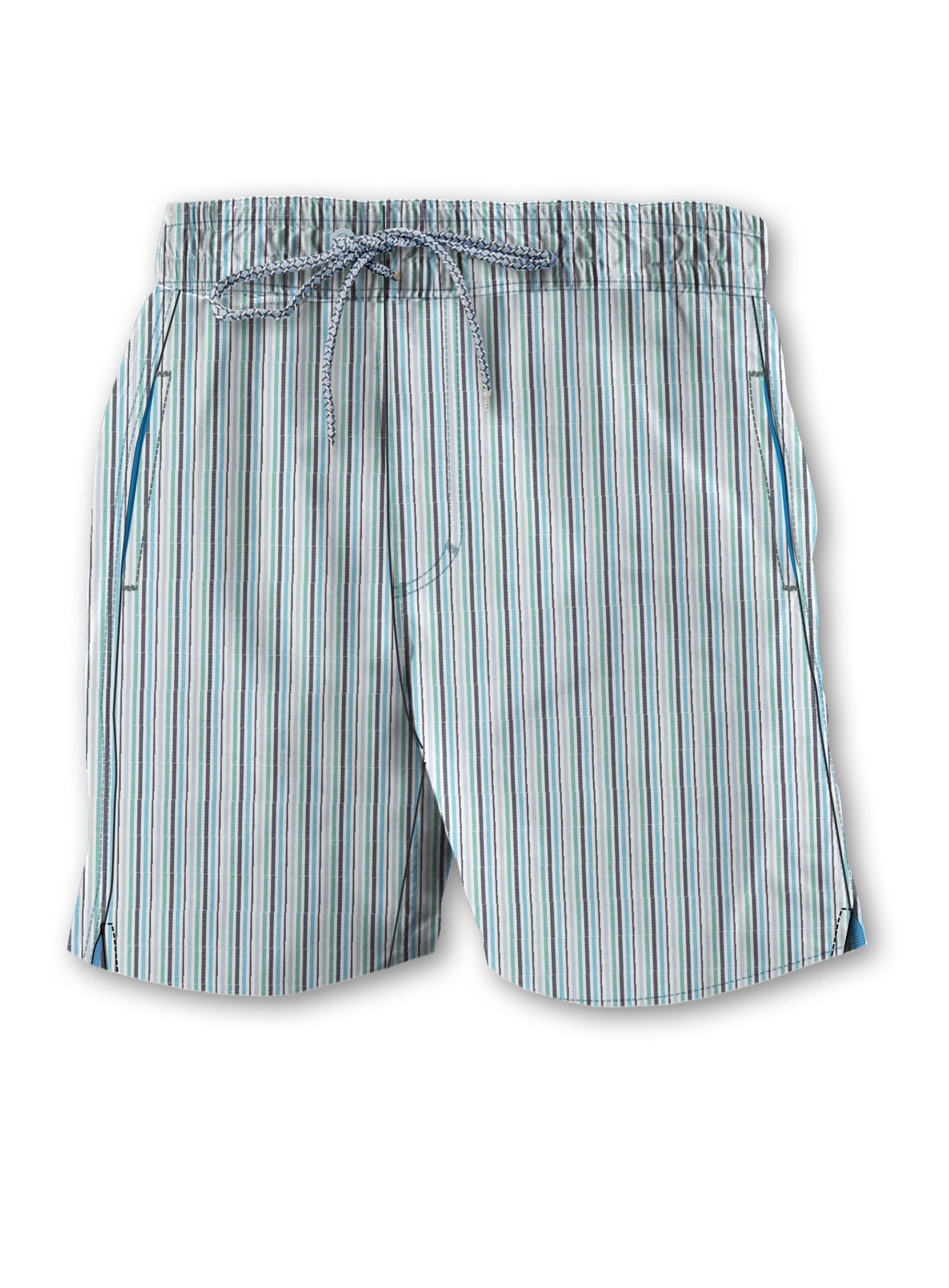 TOD|Striped seersucker Swim shorts
