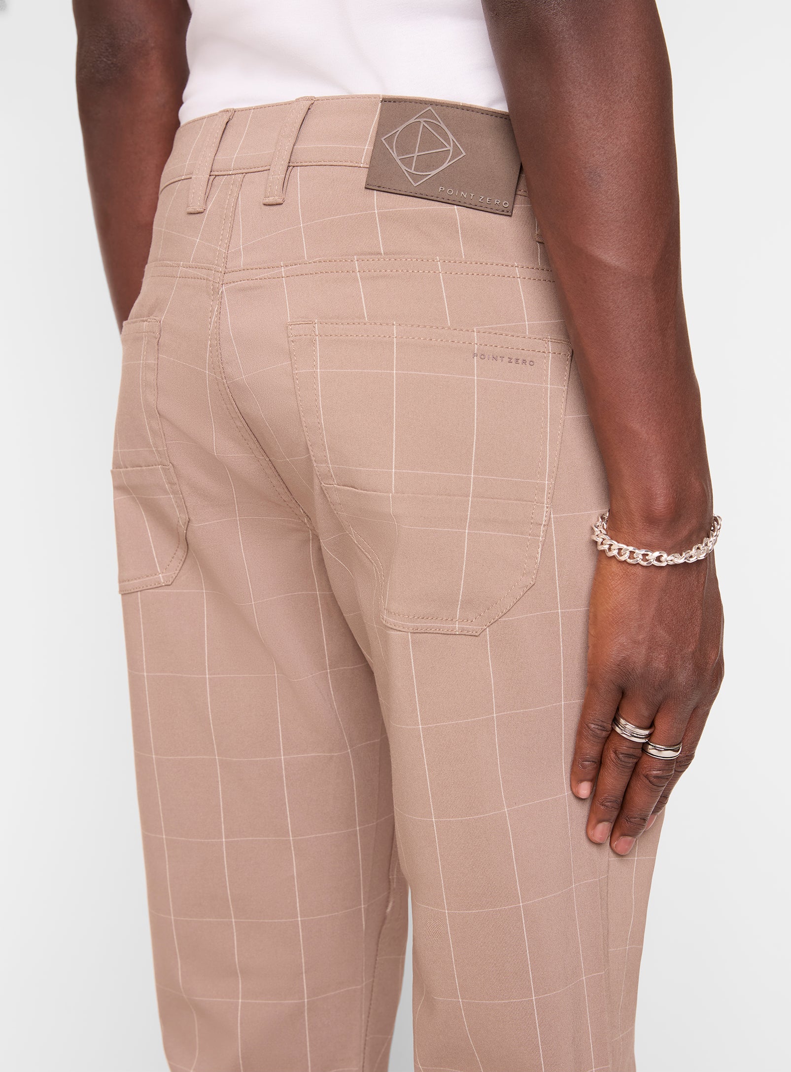 WILL| Flex square print 5 pocket pants