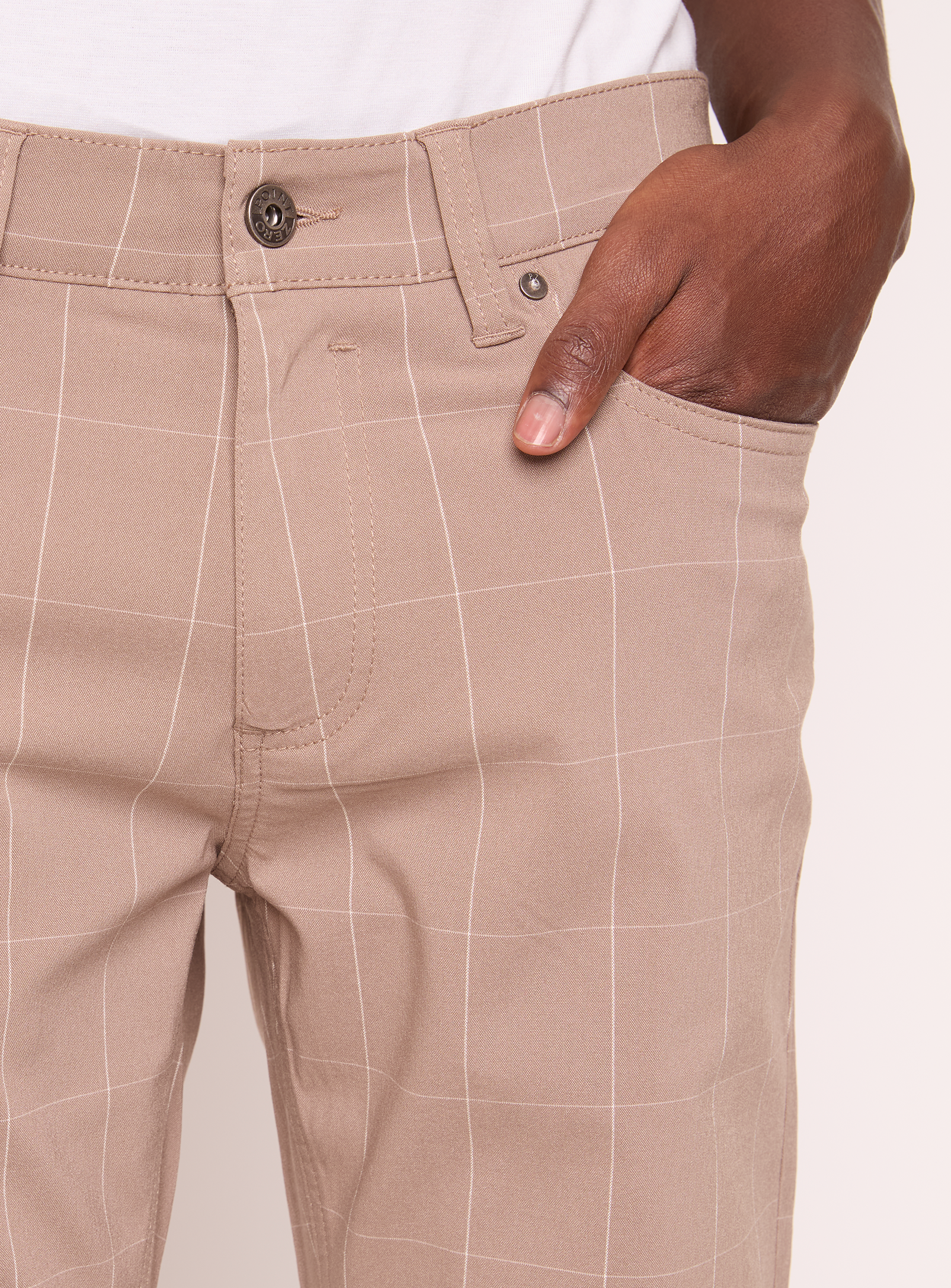 WILL| Flex square print 5 pocket pants