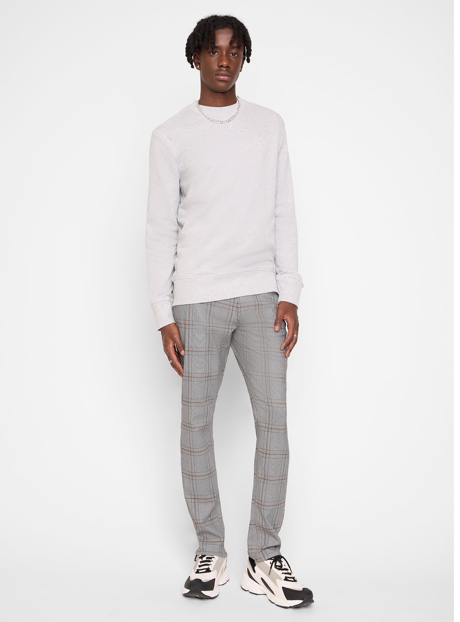 FRANK| Straight leg print Super Flex 5 pocket pants