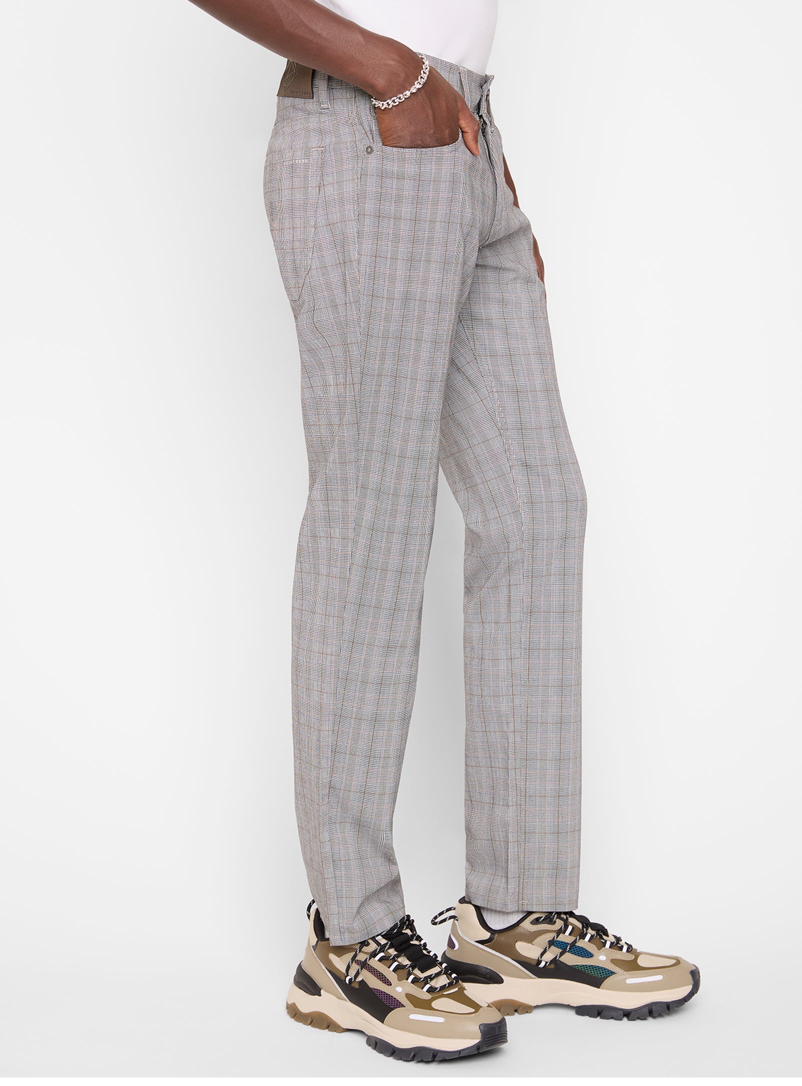 ALAN| Super Flex Plaid Trouser