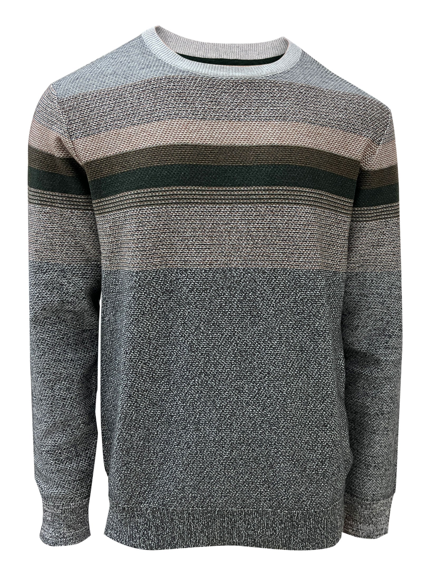 CHAD|Jacquard chest stripe semi fit Sweater