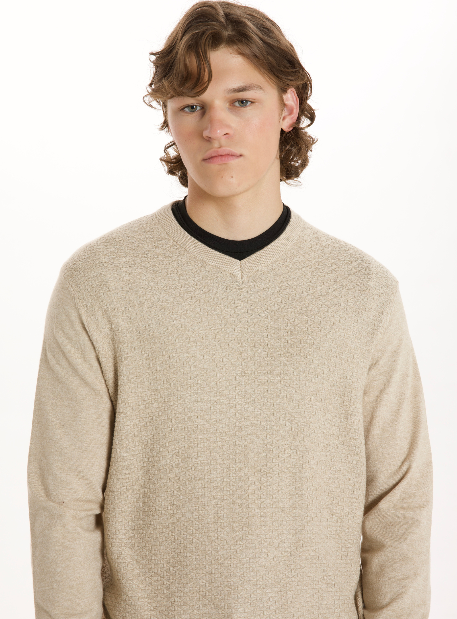 LEMIN |Cashmere inspired V-neck Sweater