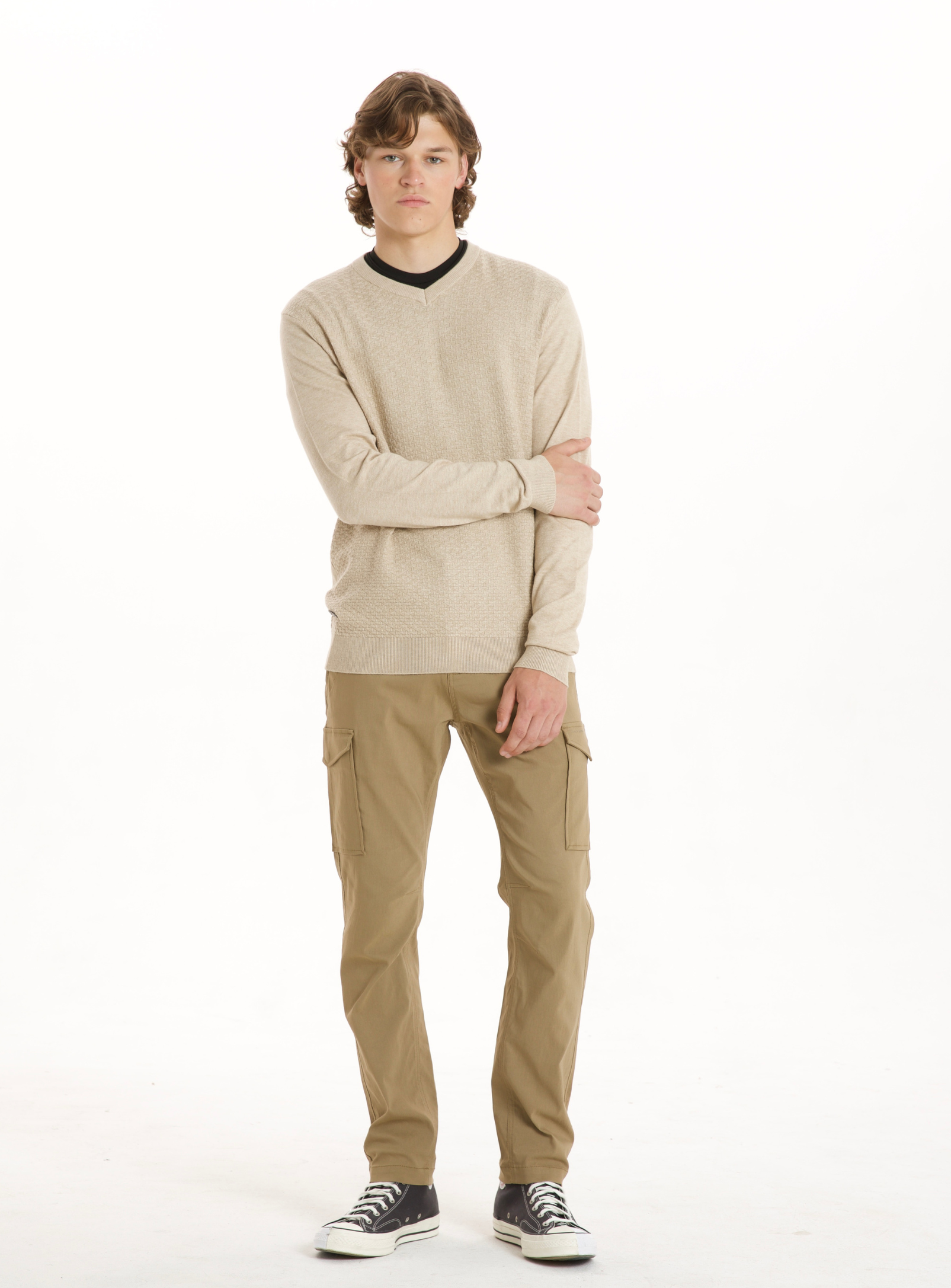 LEMIN |Cashmere inspired V-neck Sweater