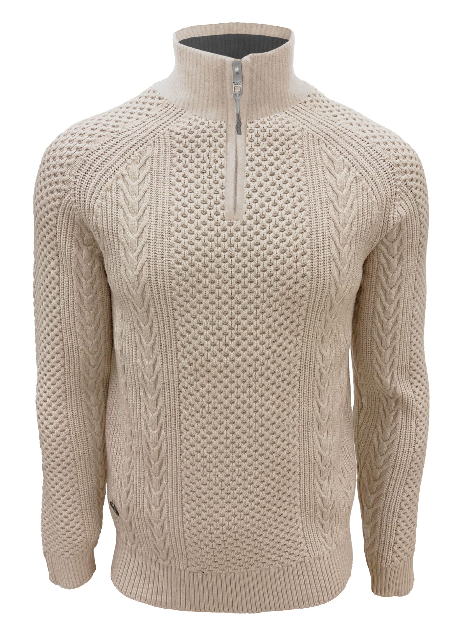 RUDI| Mock Zip Cashmere like Sweater