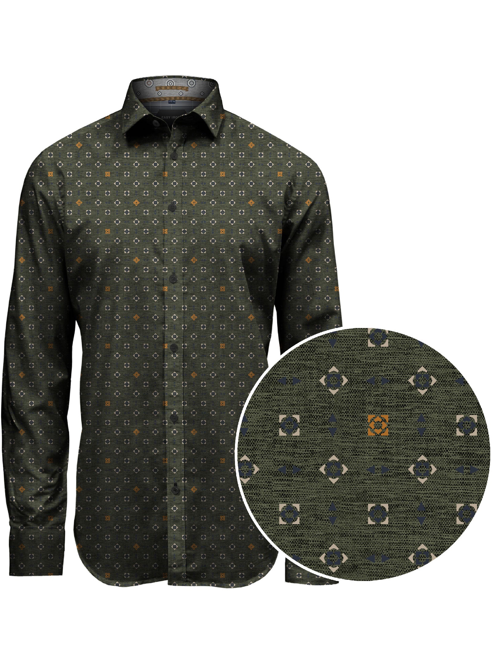 ALLEN|Printed Long-Sleeve Shirt