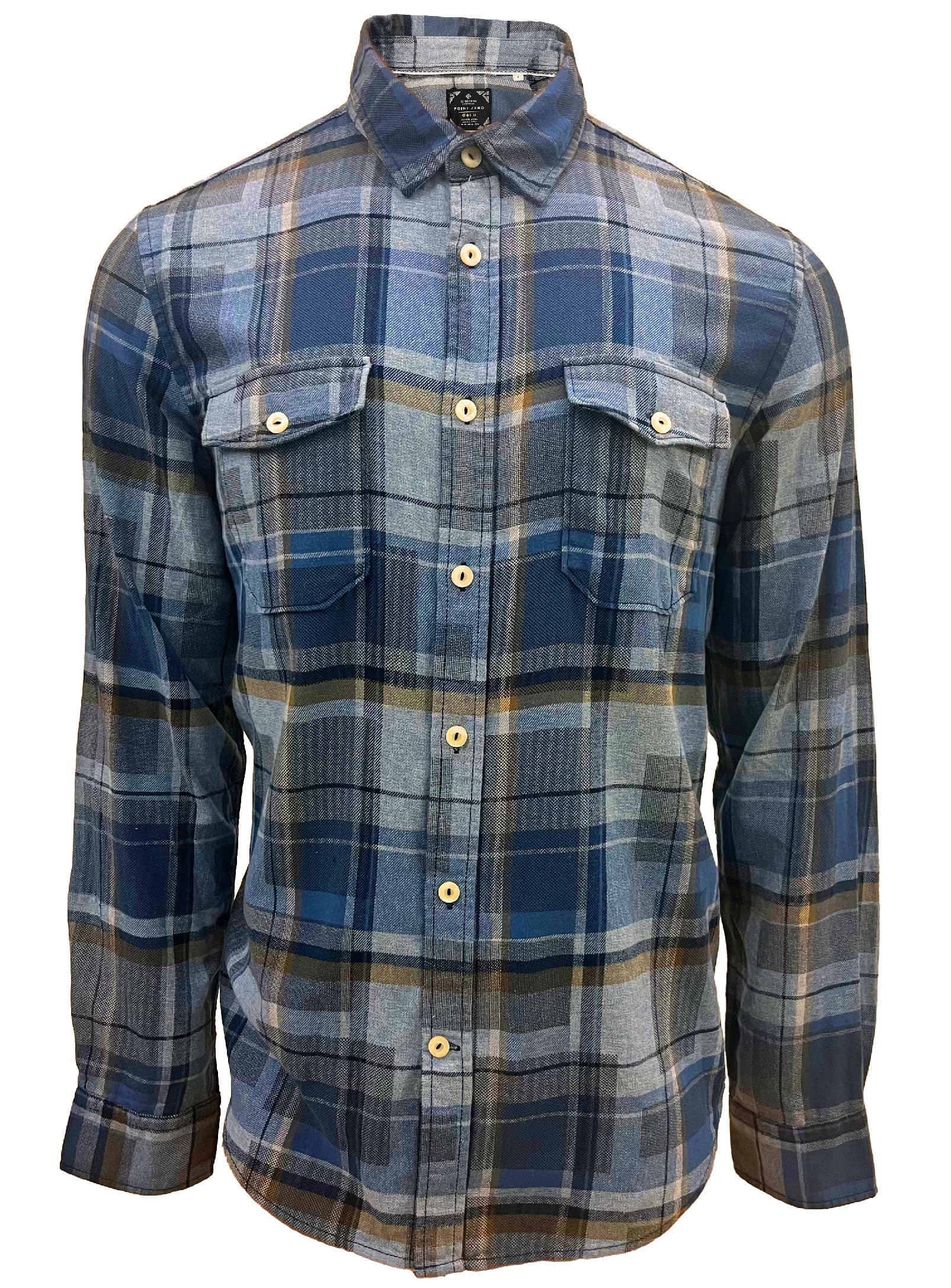 ROB| Light brush Flannel with buttons