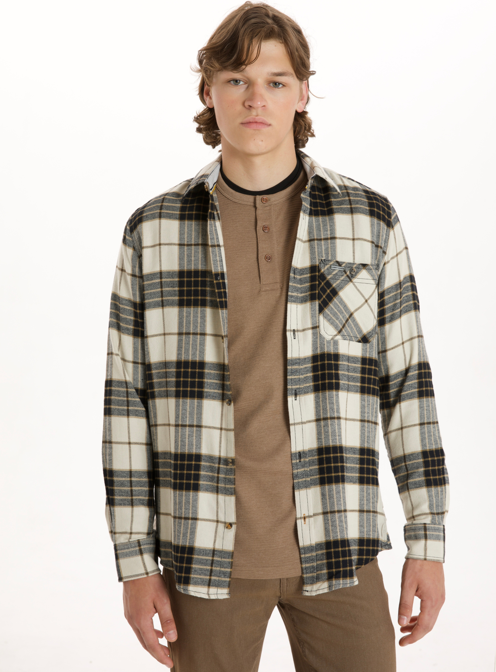 EDEN| Light Flannel with buttons front