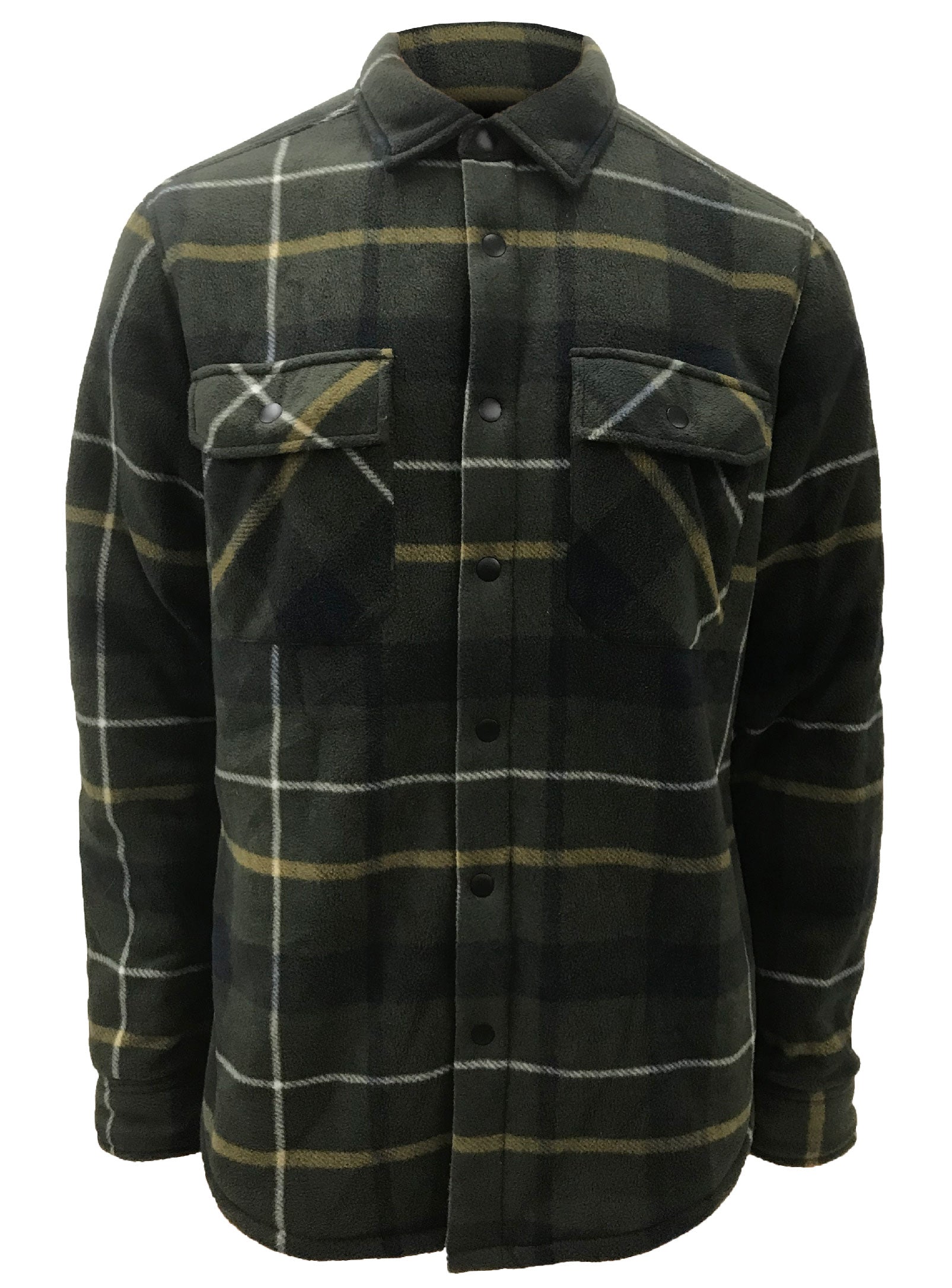 THOMAS| Checkered fleece Shirt with bonded Sherpa