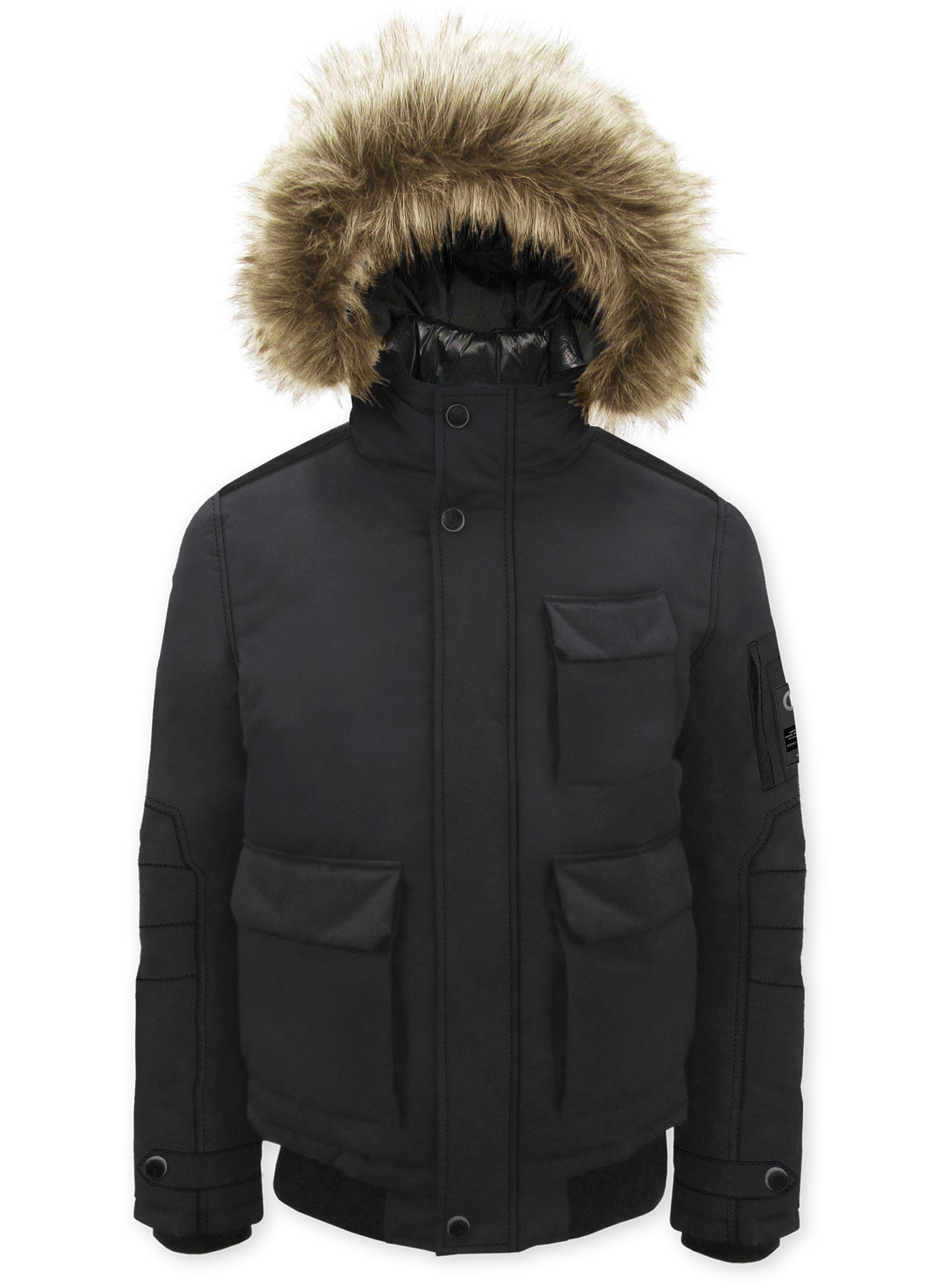 DALLASON|Bomber jacket with fur hood