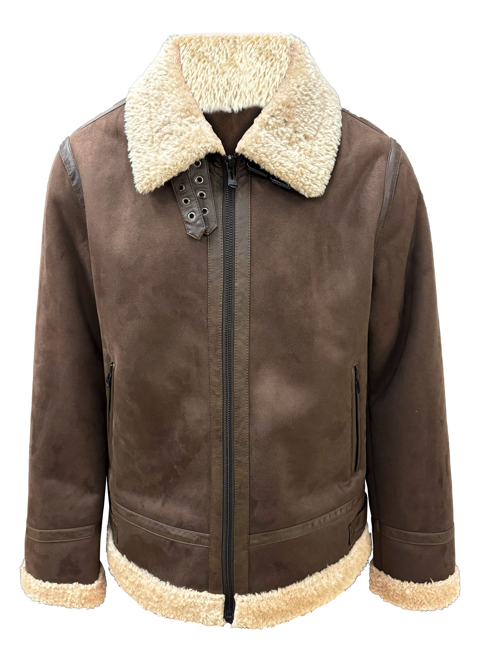 BRADLEY | Aviator vegan shearling jacket