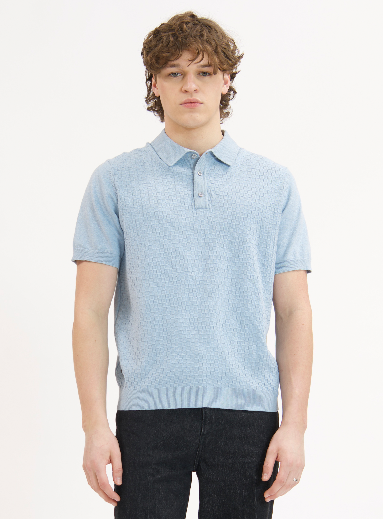 MARC | Polo Buttoned With Front Texture