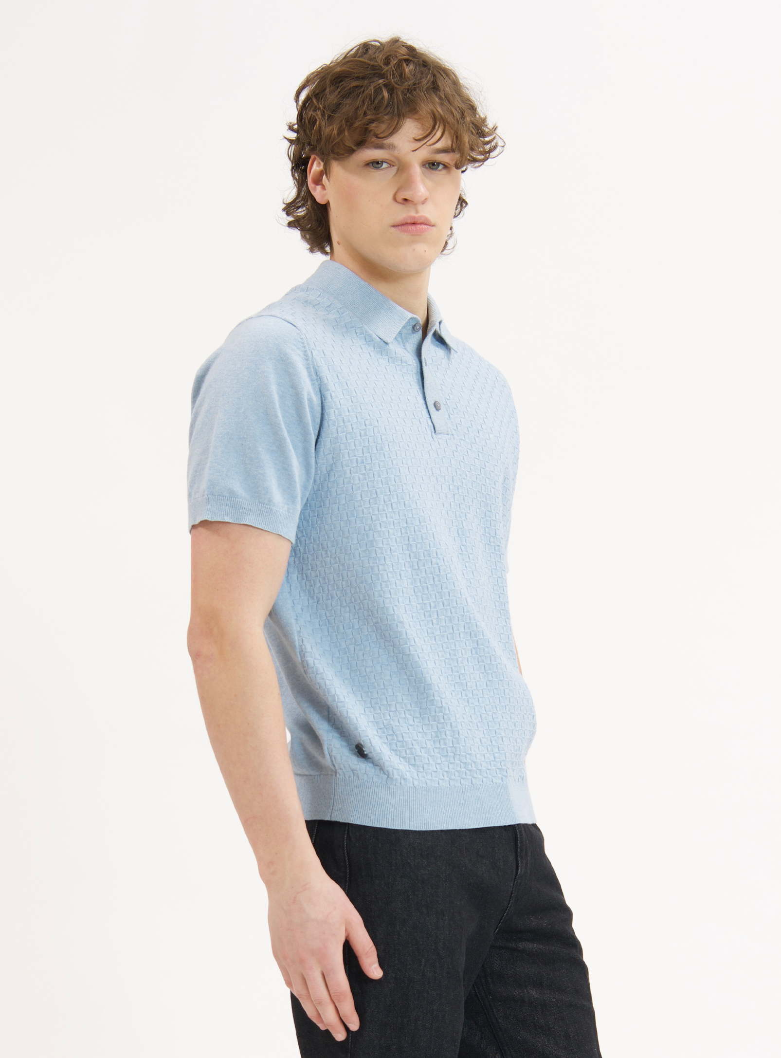 MARC | Polo Buttoned With Front Texture