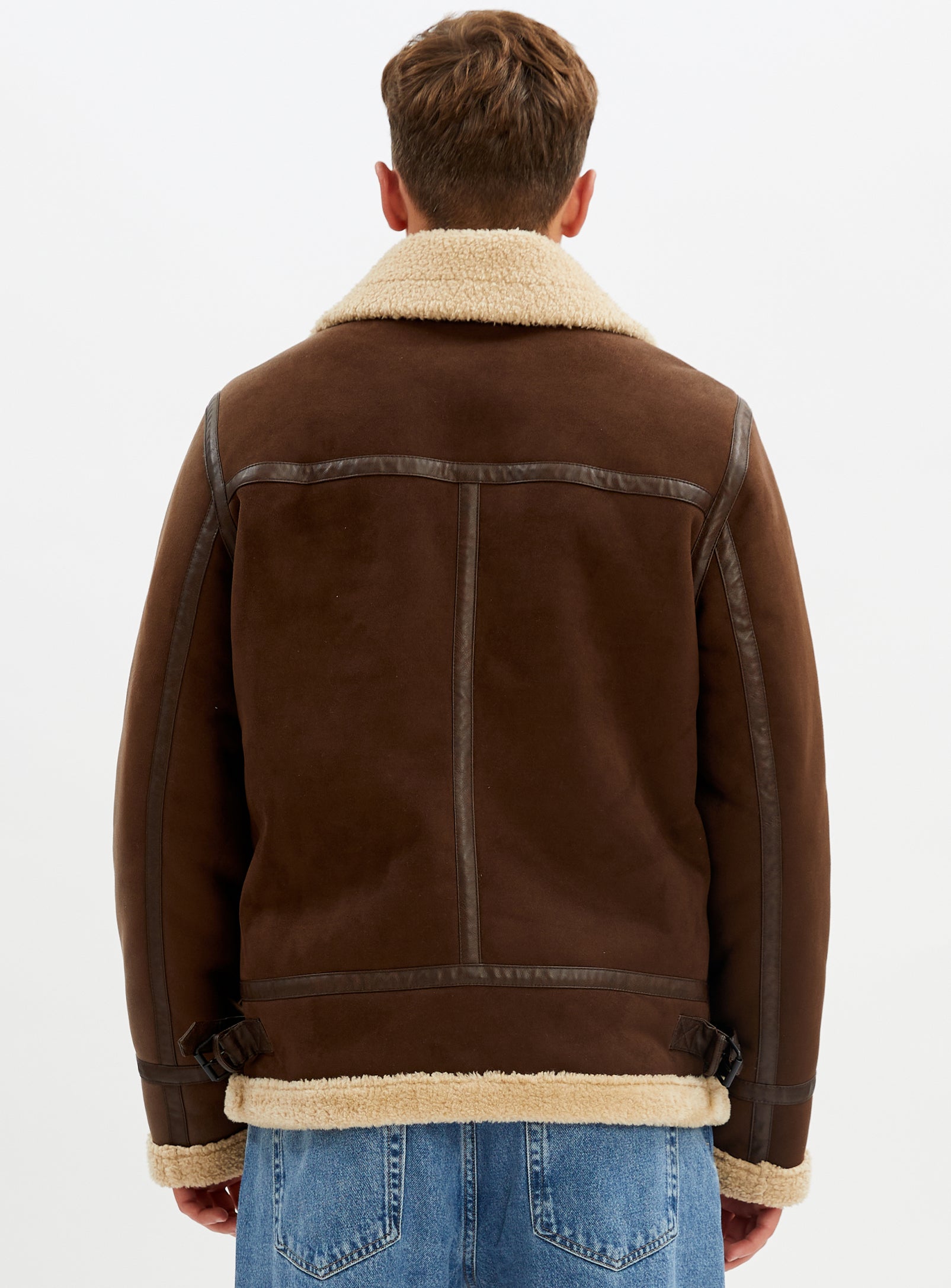 BRADLEY | Aviator vegan shearling jacket