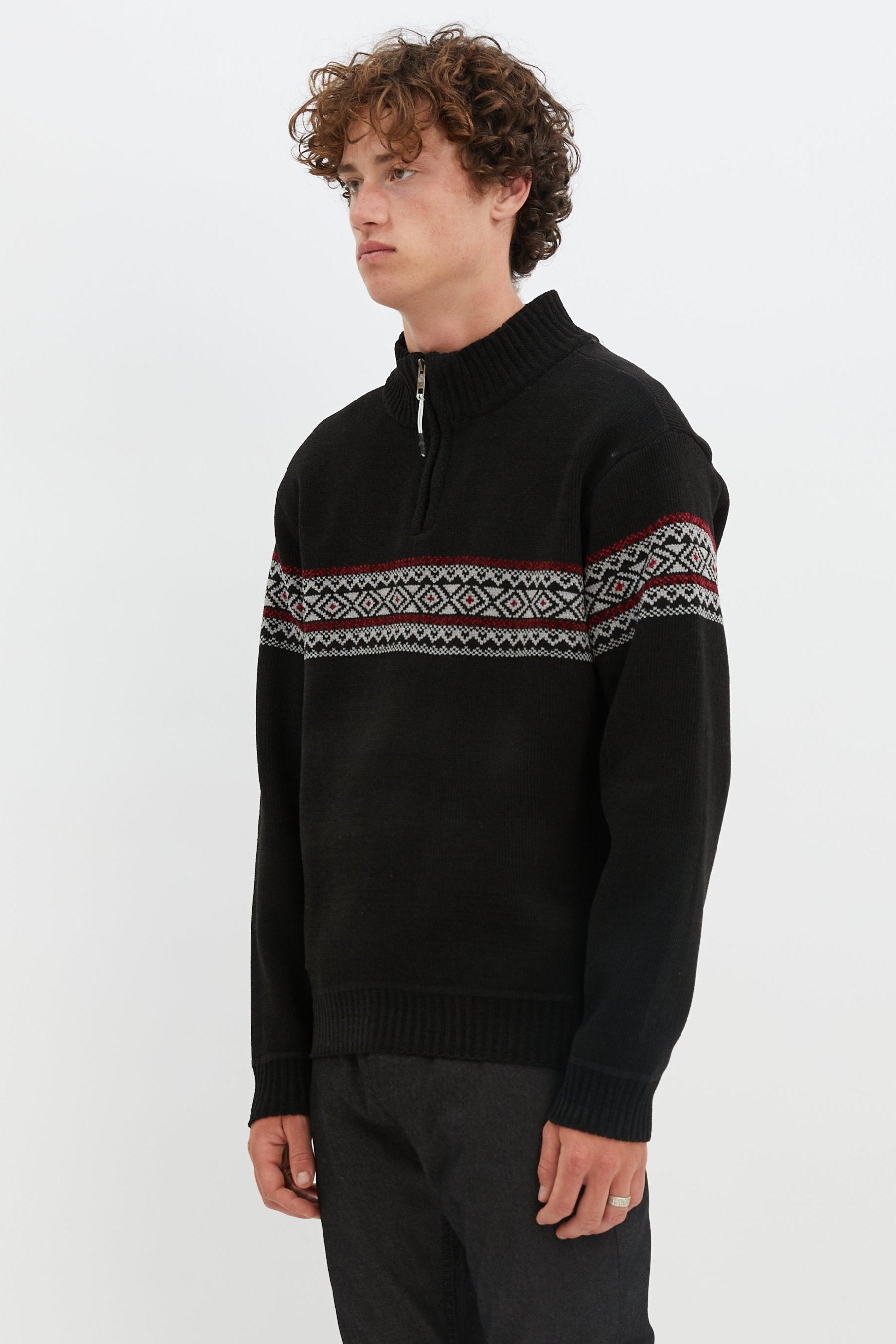 ETHAN | Mock neck bonded sweater