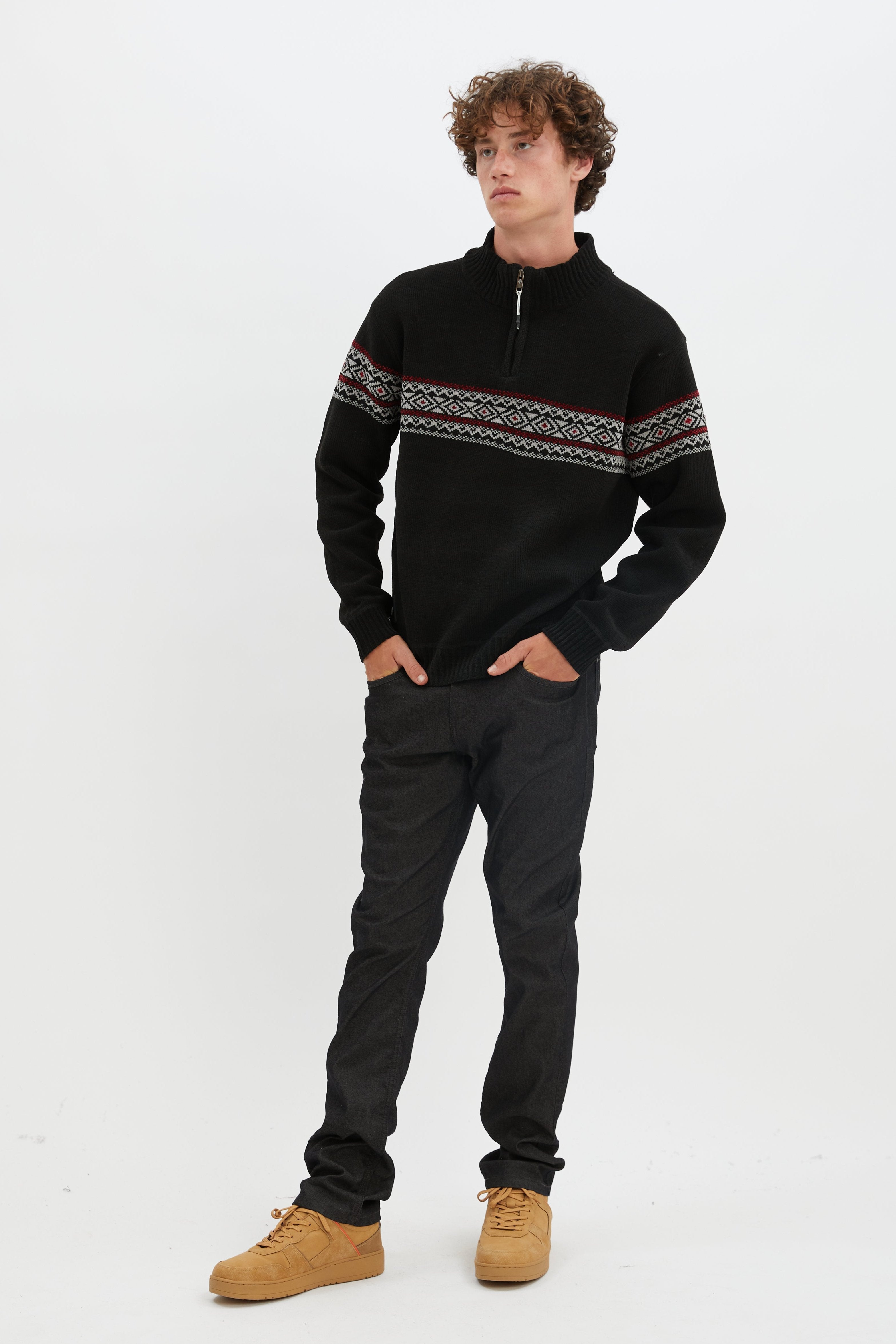 ETHAN | Mock neck bonded sweater