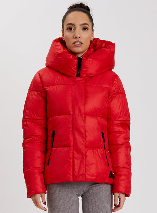 Women's wine red down jacket LURE