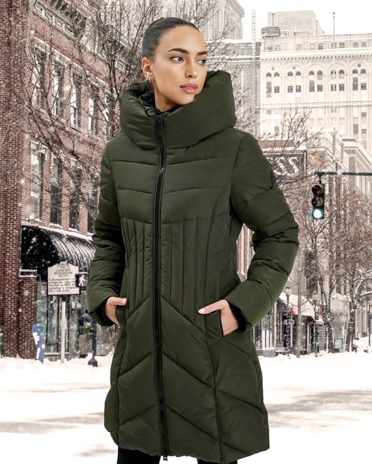 Women Winter Jacket Short Coat Cotton Padded with High Neck Design - Winter  Clothes