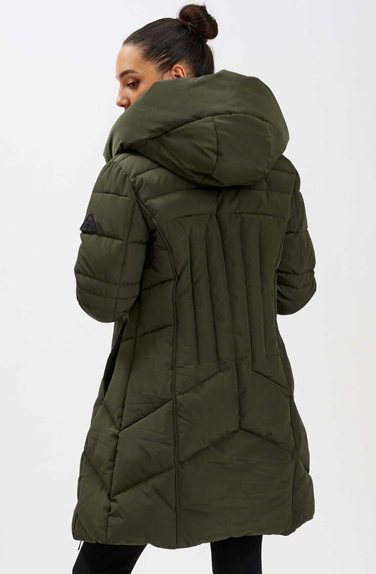 Missguided Longline Padded Puffer Coat in Natural