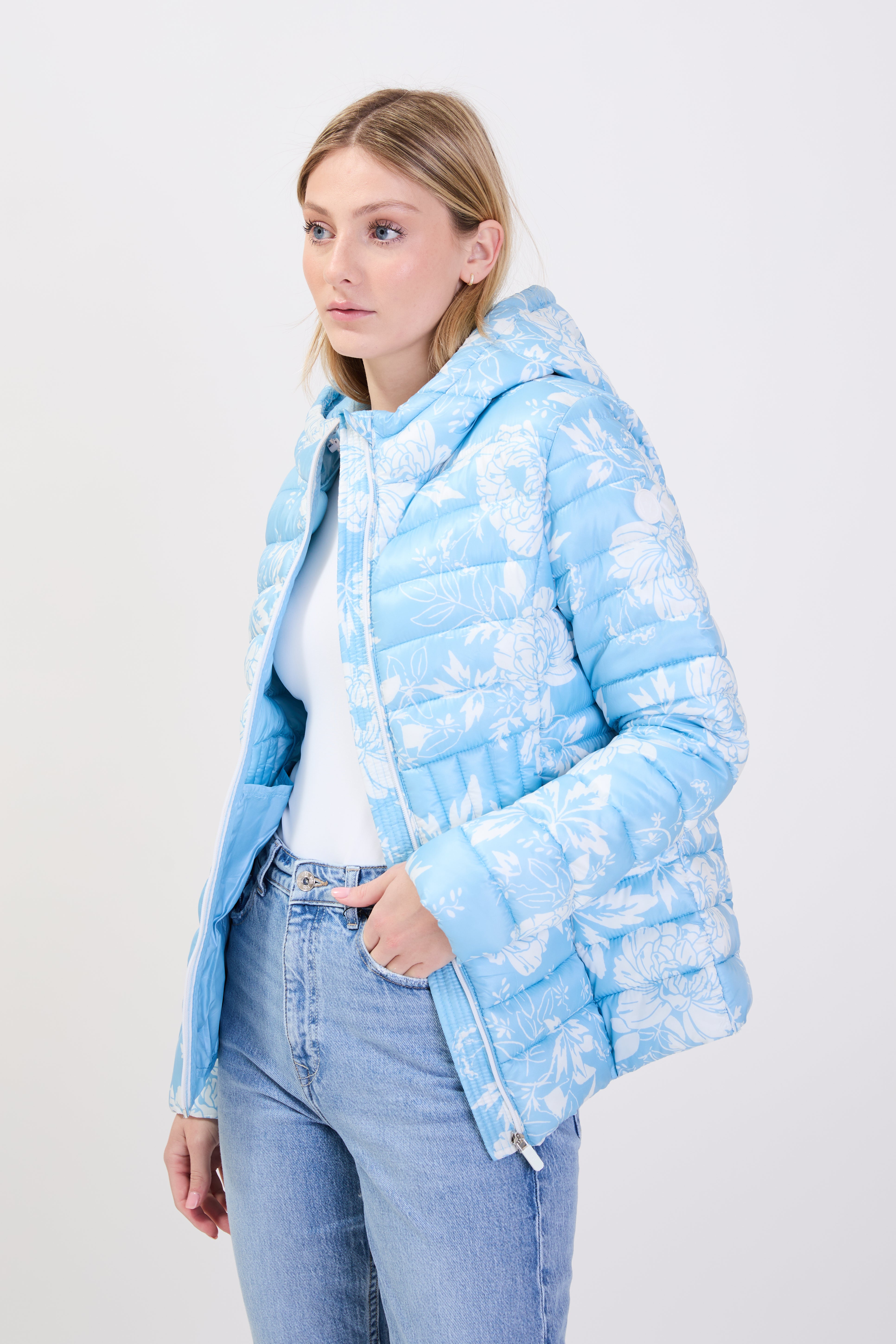 MANDEVILLE| Floral ultralight puffer