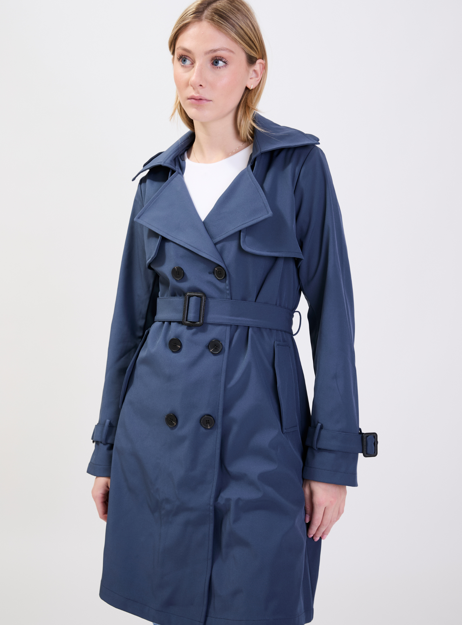 SABRINA | Long belted trench coat