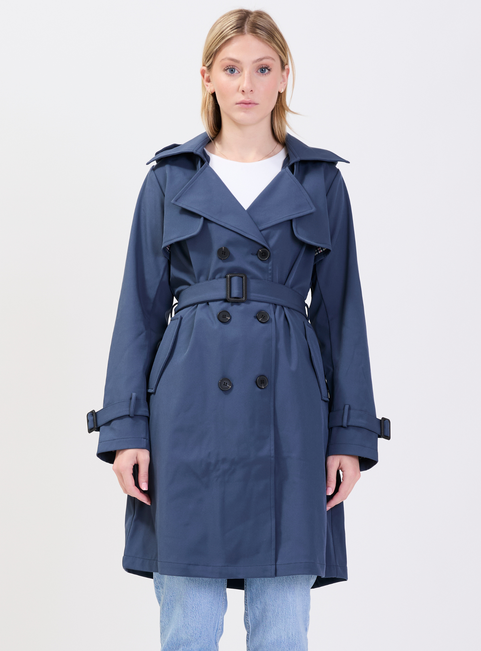 SABRINA | Long belted trench coat