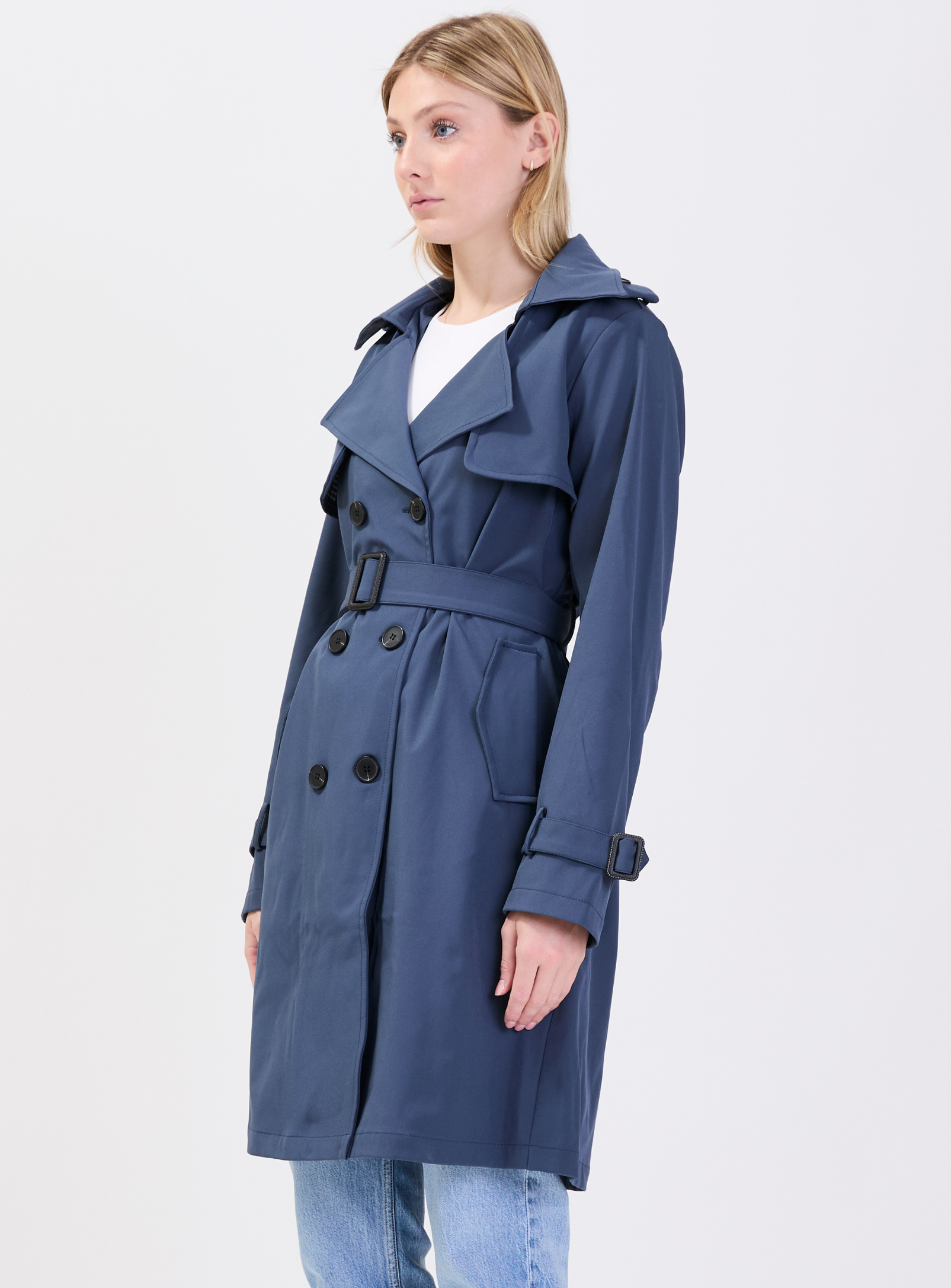 SABRINA | Long belted trench coat