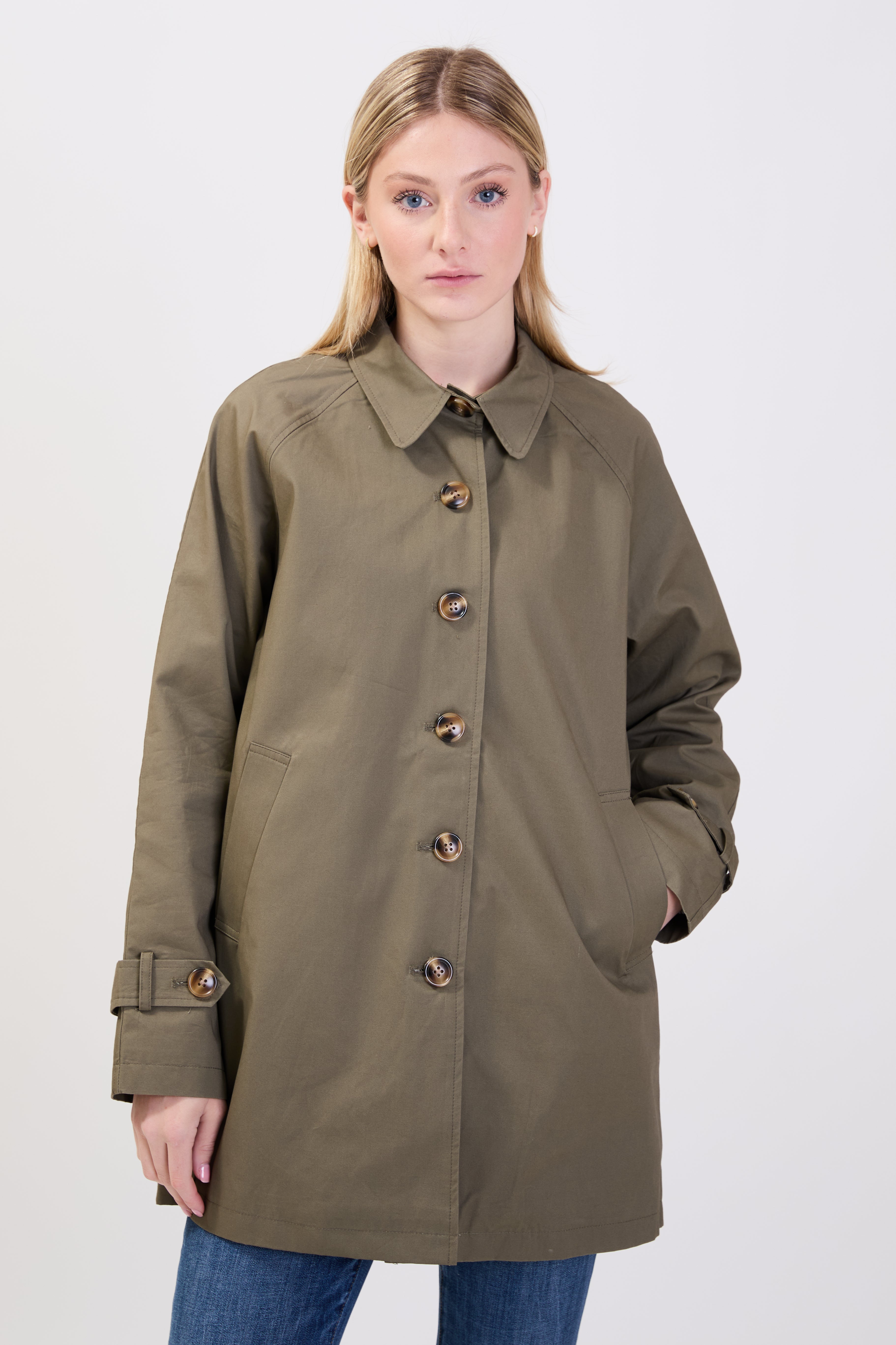 STEPHANIE | Classic trench with striped lining