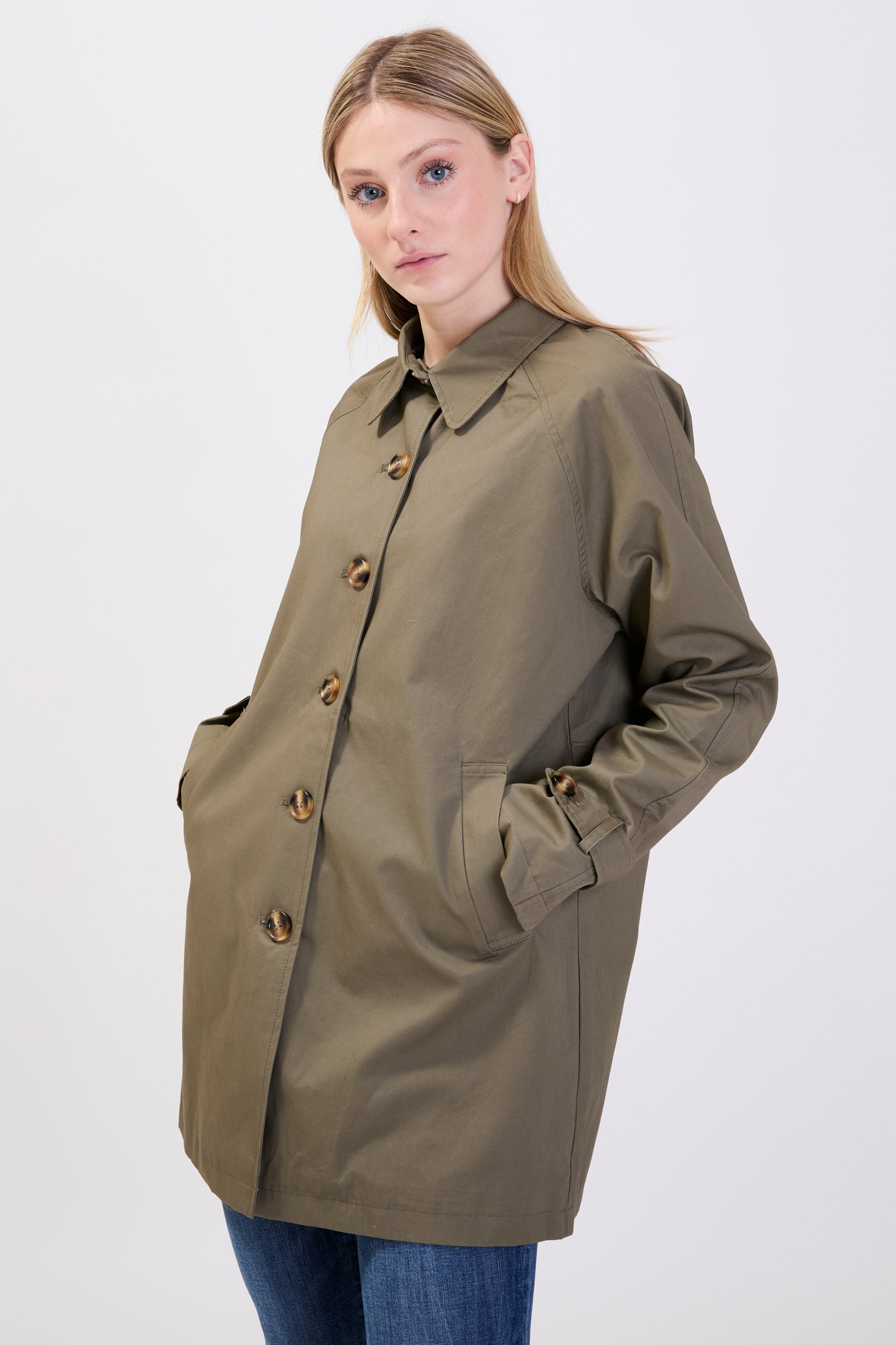 STEPHANIE | Classic trench with striped lining