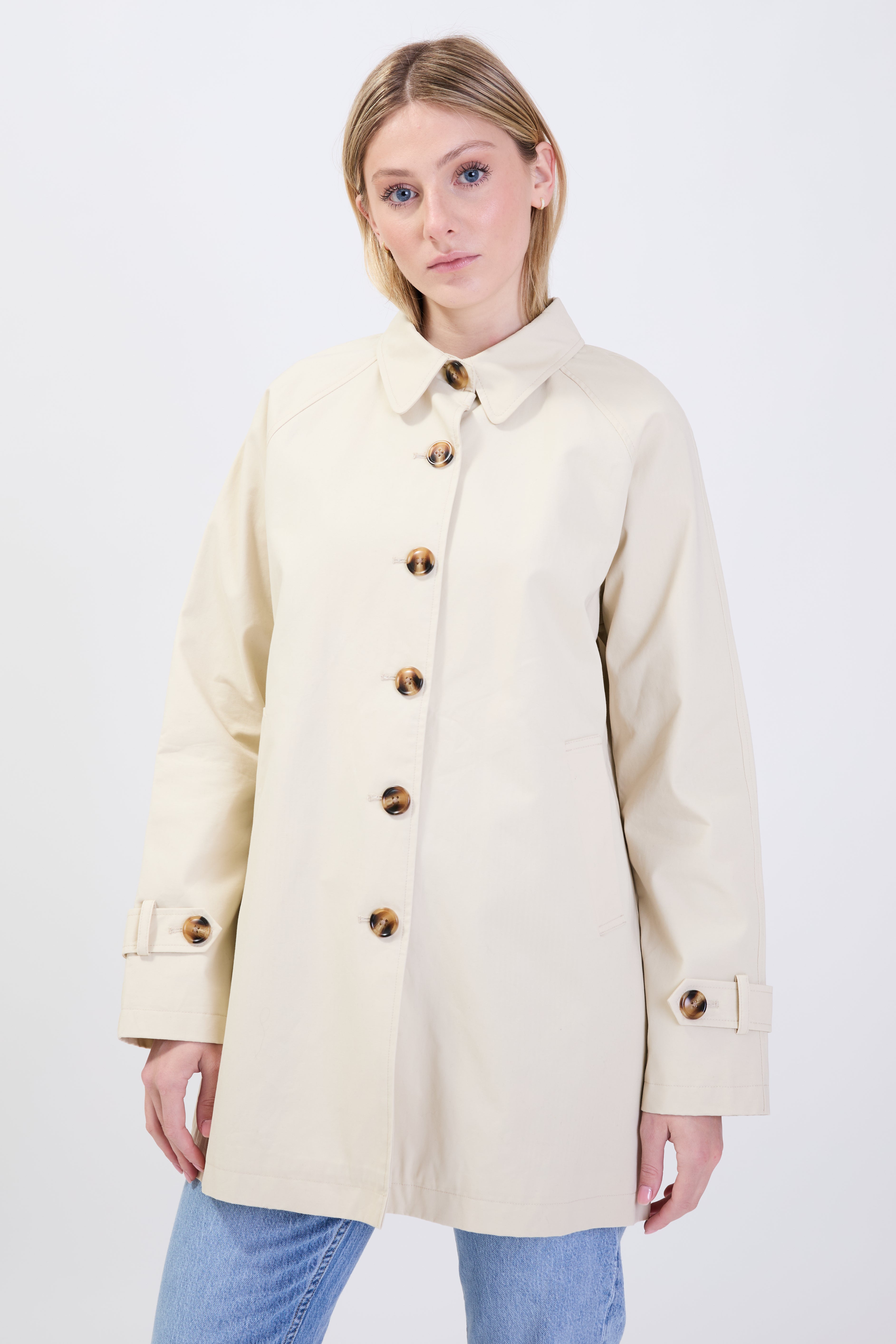 STEPHANIE | Classic trench with striped lining