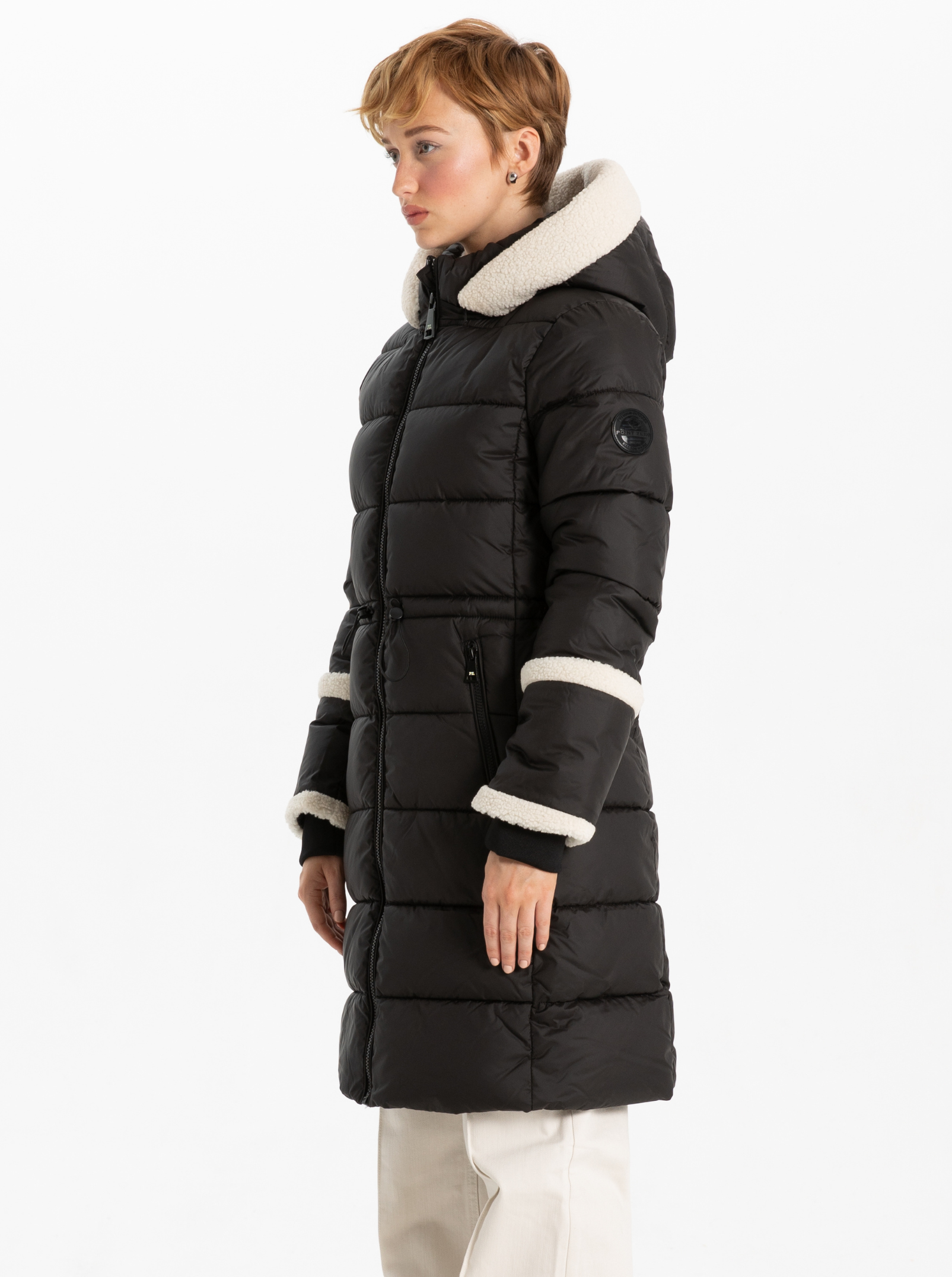 OKSANNA |Long parka with sherpa accents