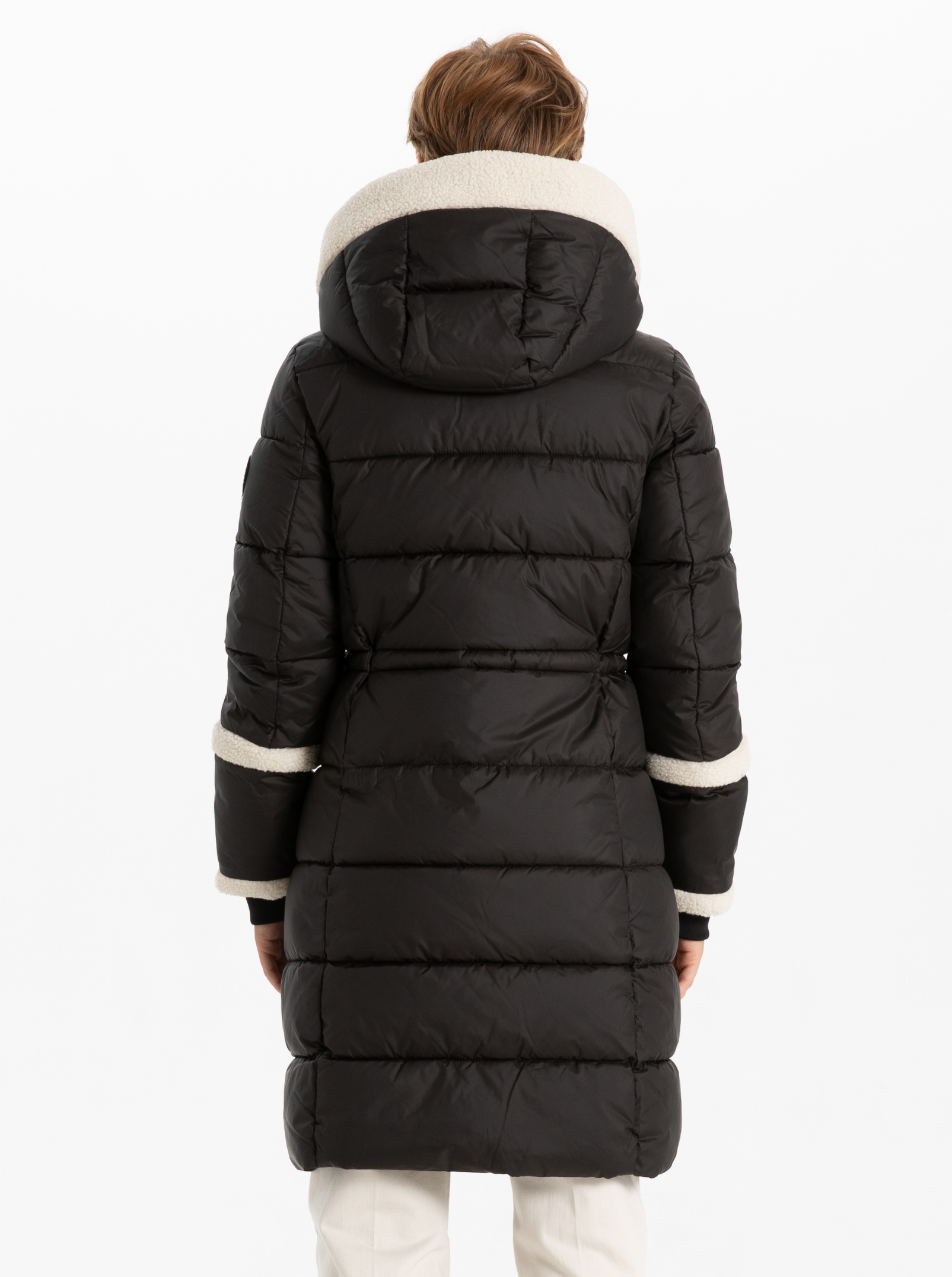 OKSANNA |Long parka with sherpa accents