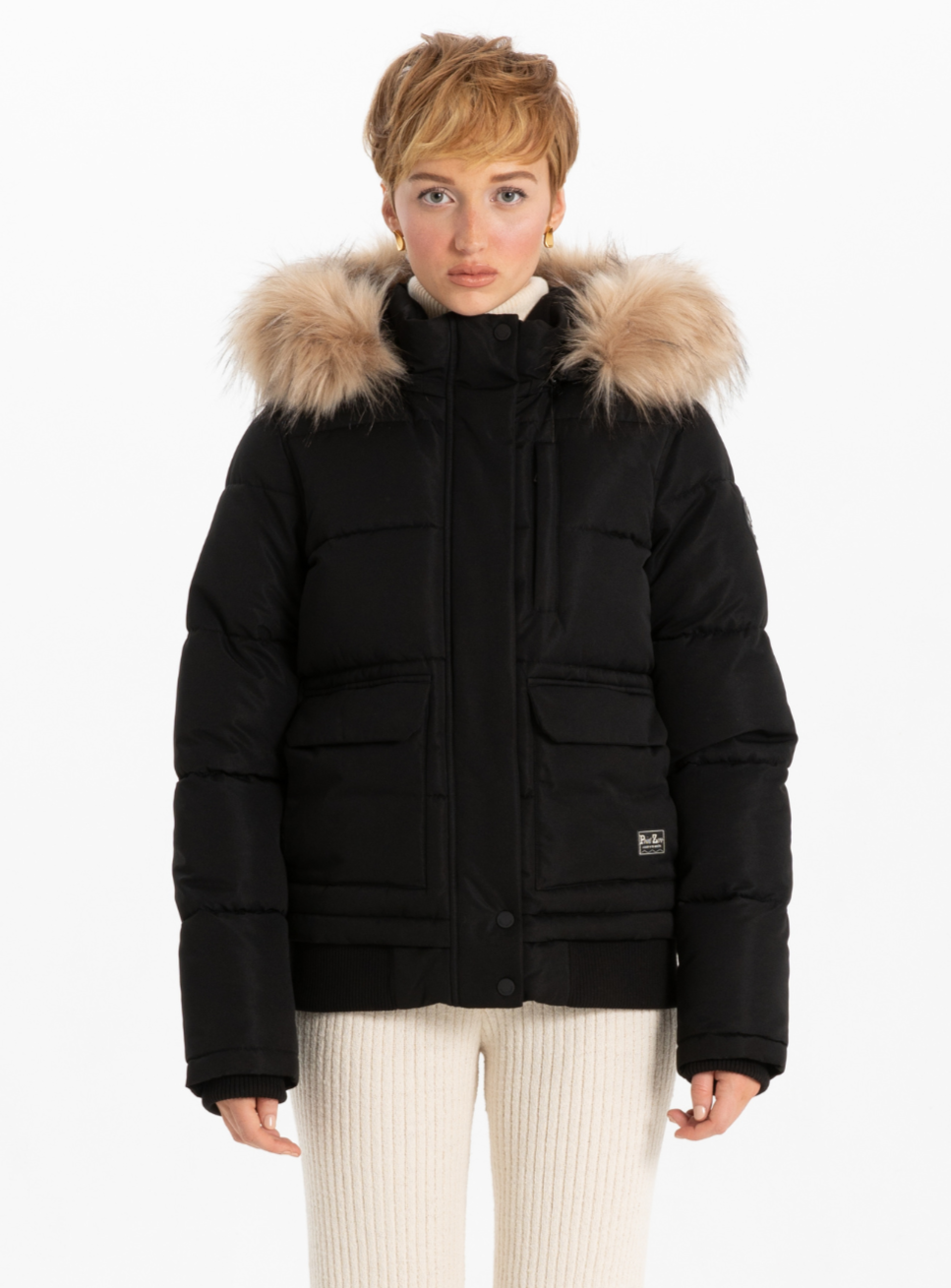 OVALIA | Removable Hood &Fur Bomber