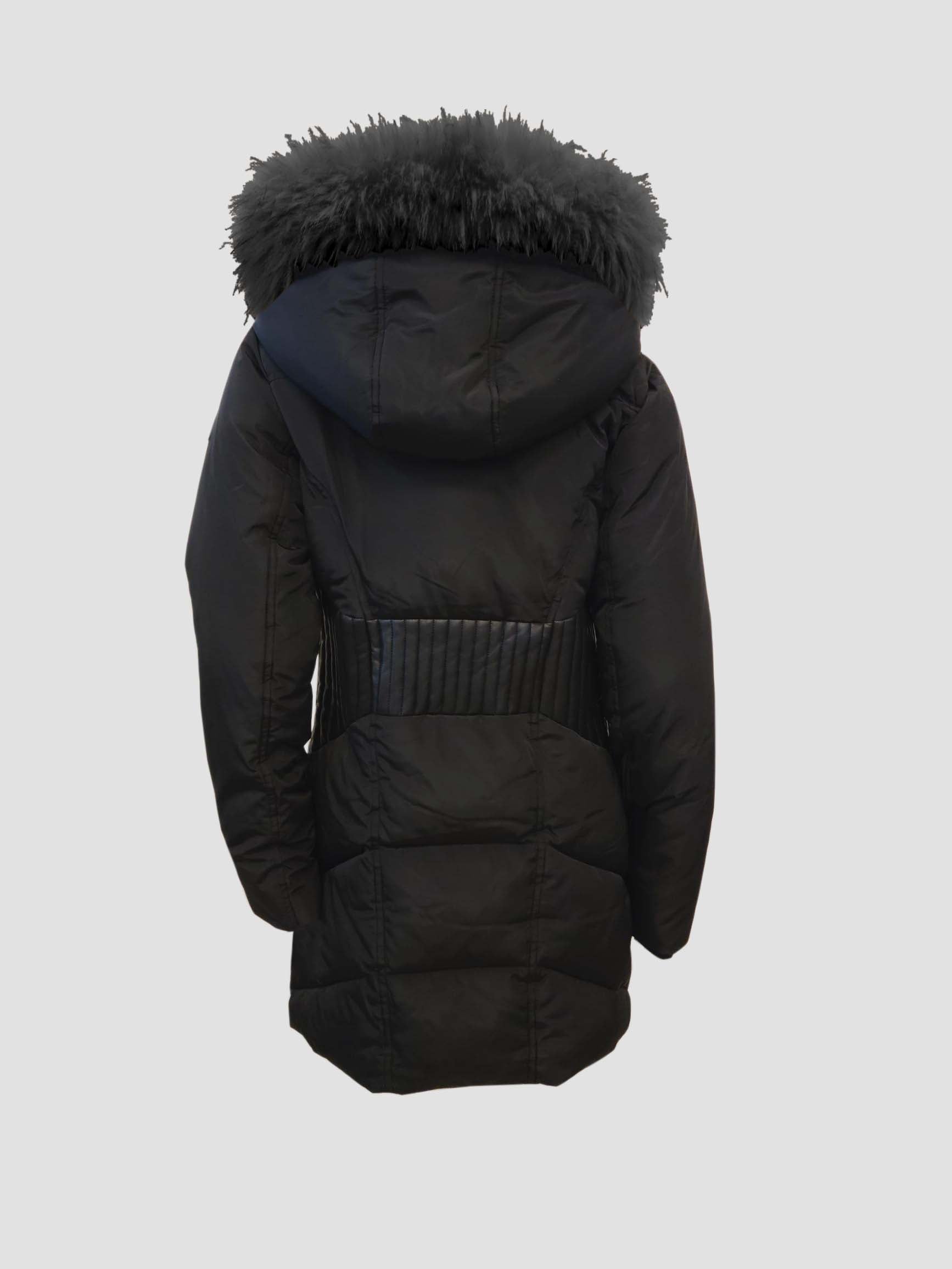 ALISE|Long Parka with fur hood