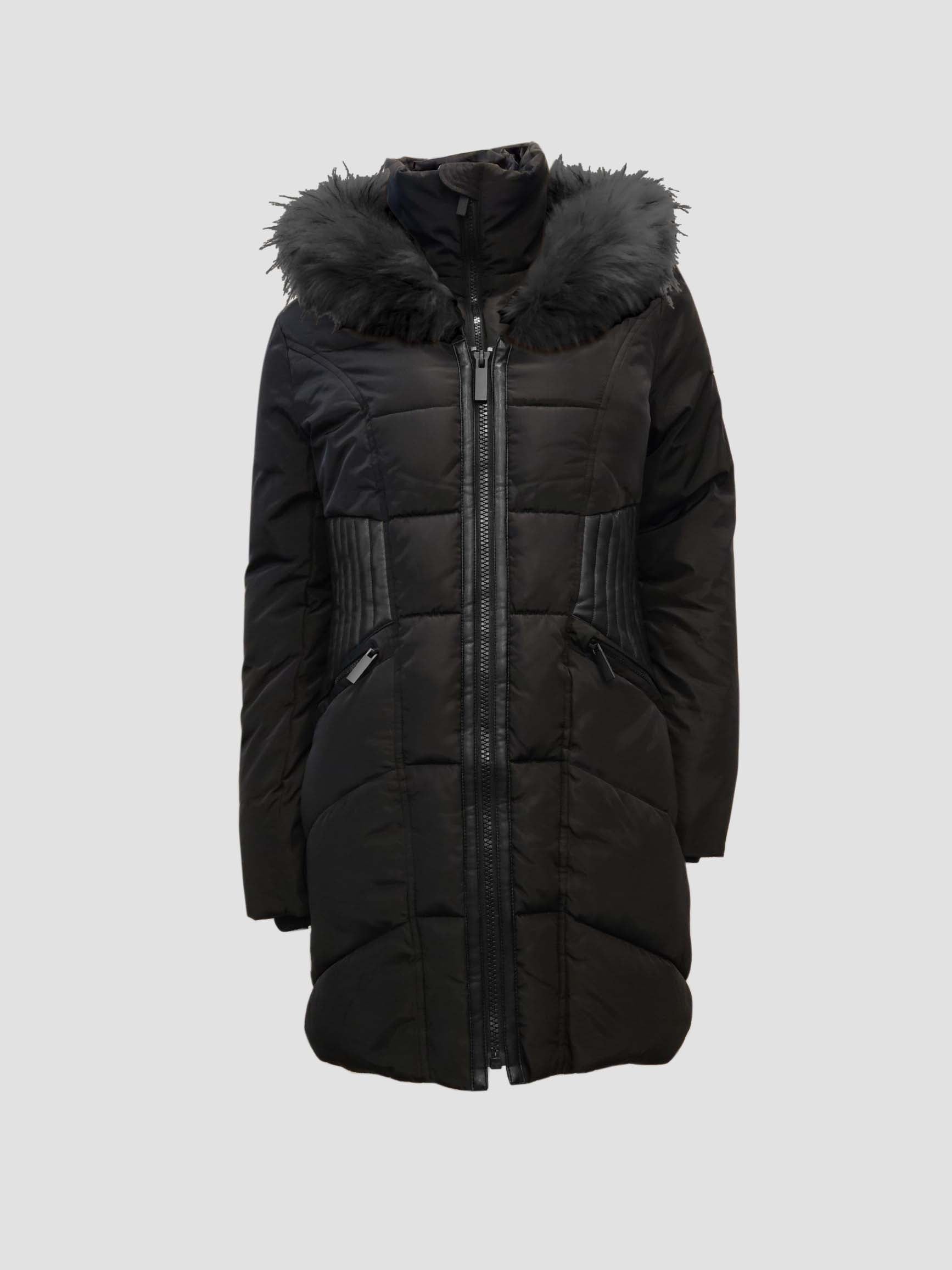 ALISE|Long Parka with fur hood