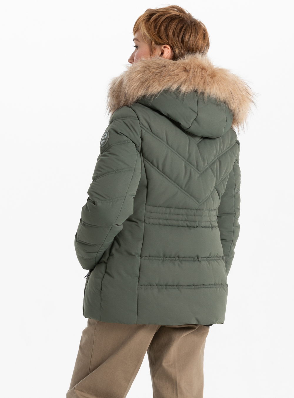 Point zero down filled chevron coat best sale