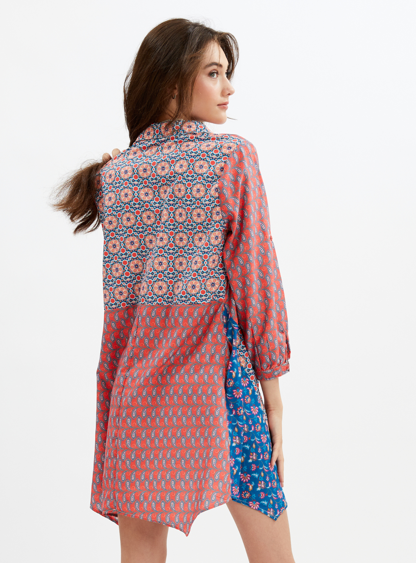 ROSEMARY| Buttoned Patterned Dress