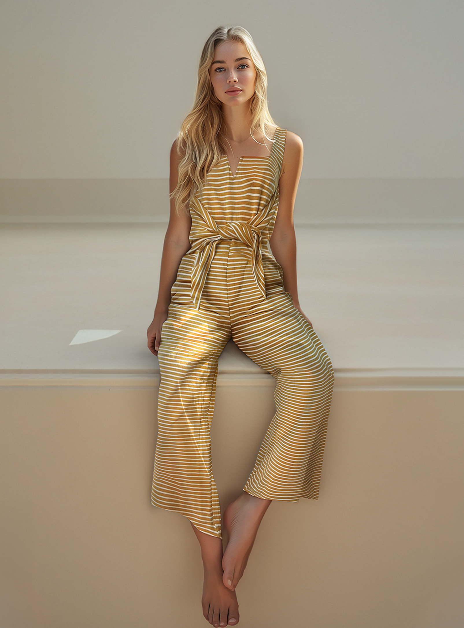 NADINE | Striped Terry Jumpsuit