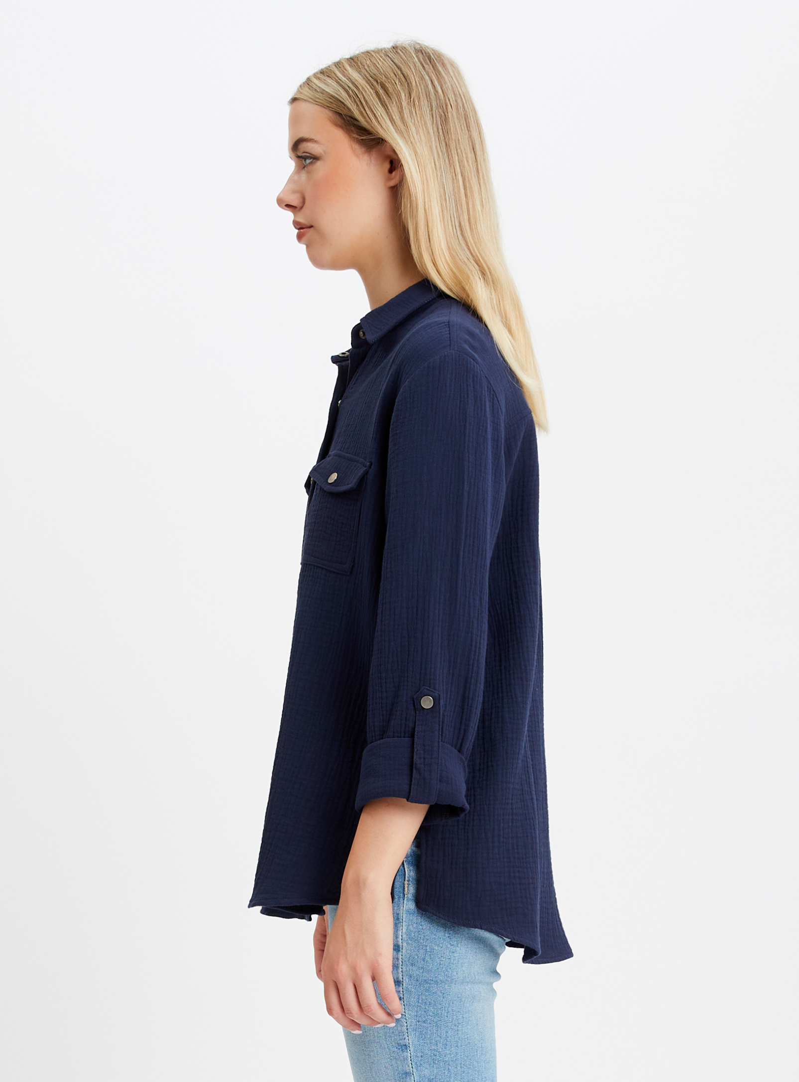 EUREKA | Buttoned up crepe shirt