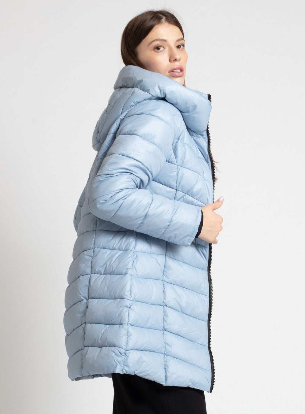 HAILEY | Long quilted midweight puffer jacket – Point Zero Canada